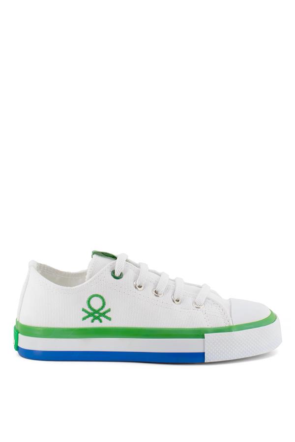 Benetton BN-30175K Filet Kız Çocuk Spor Ayakkabı Beyaz - Yeşil
