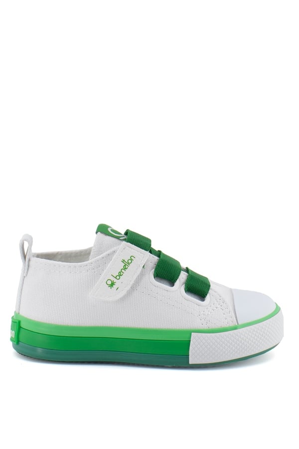 Benetton BN-30649E Patik Erkek Çocuk Spor Ayakkabı Beyaz - Yeşil