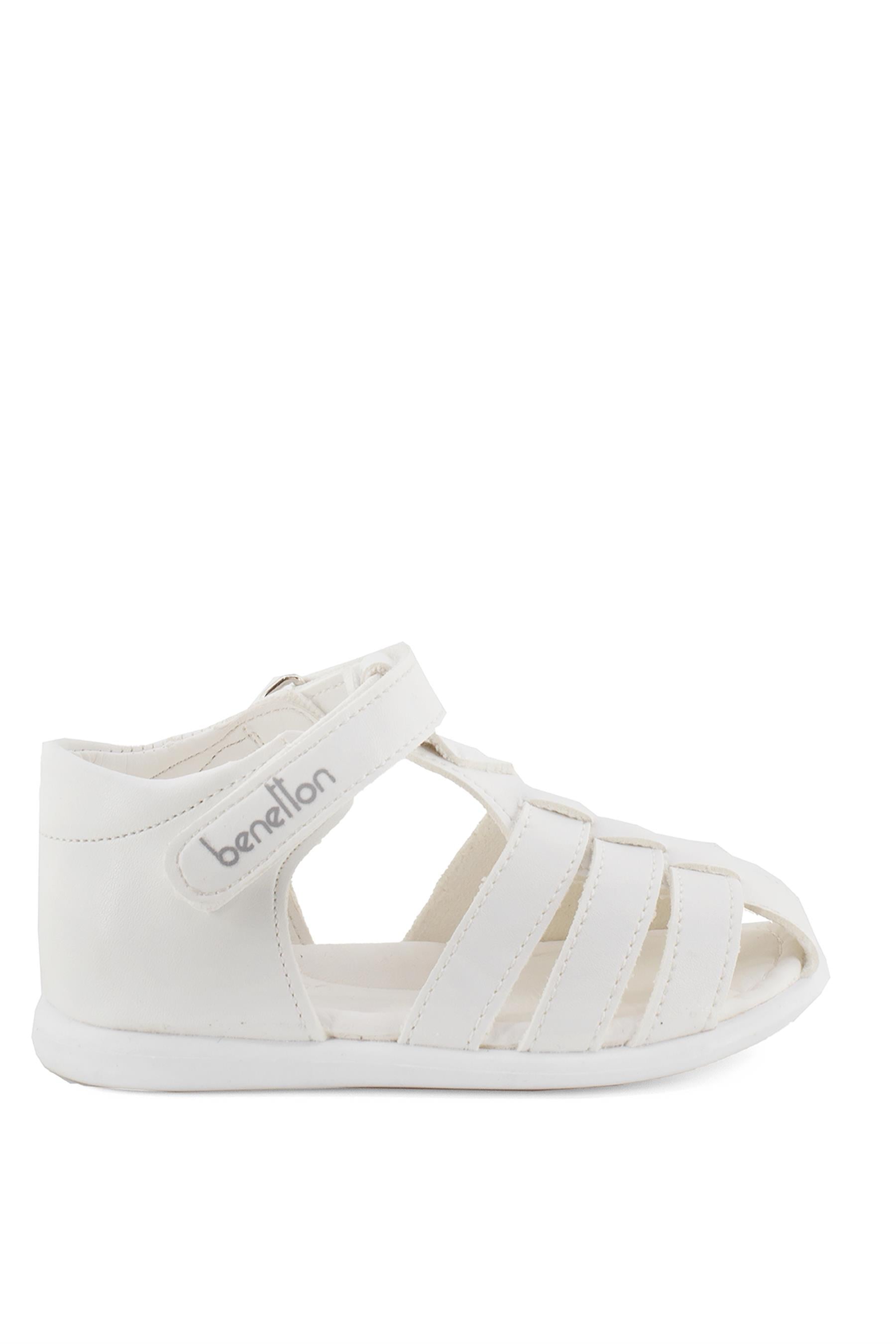 Benetton BN-1251 Bebe Erkek Çocuk Sandalet Beyaz
