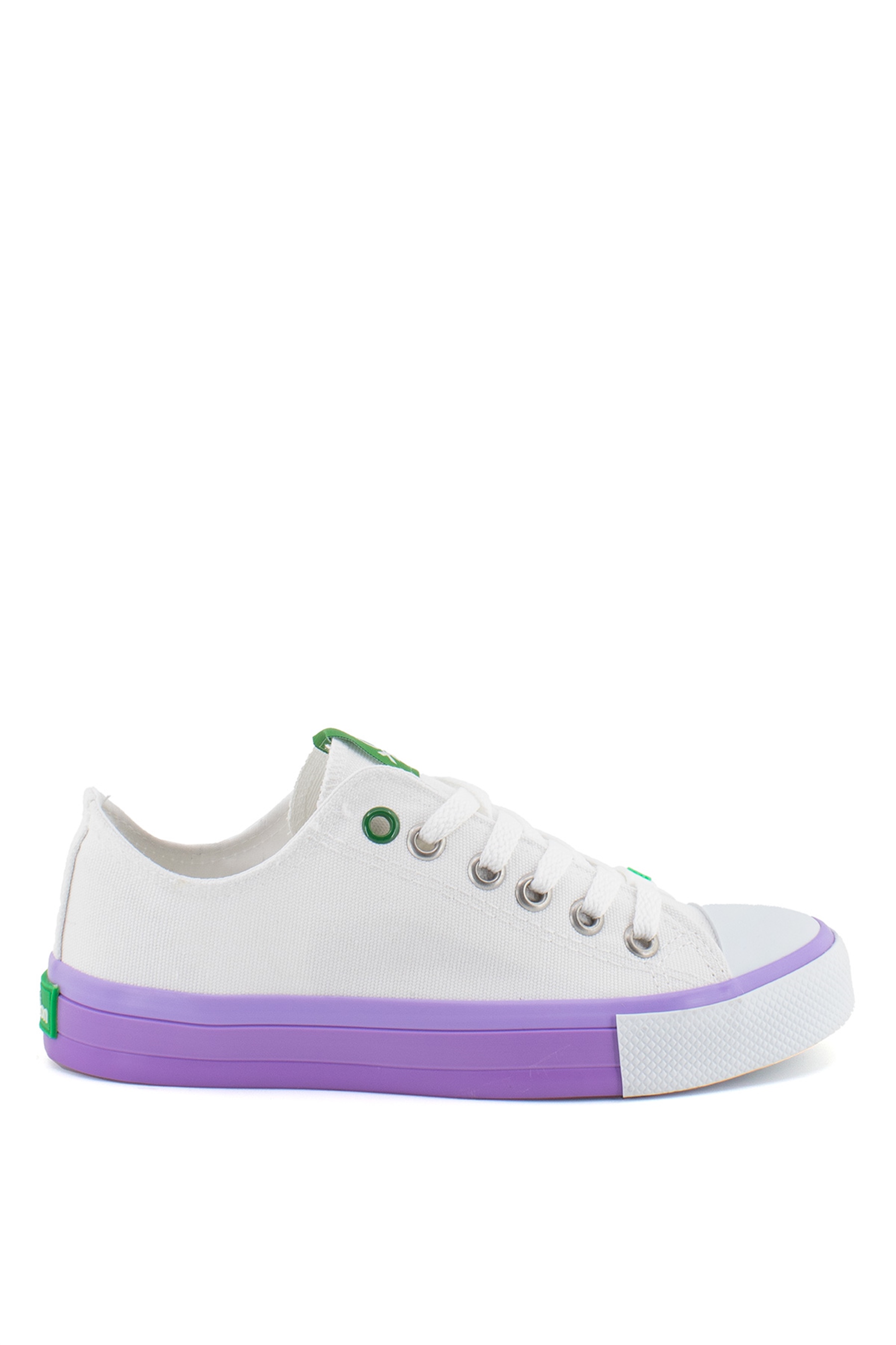 Benetton BN-30176K Kadın Spor Ayakkabı Beyaz - Lila