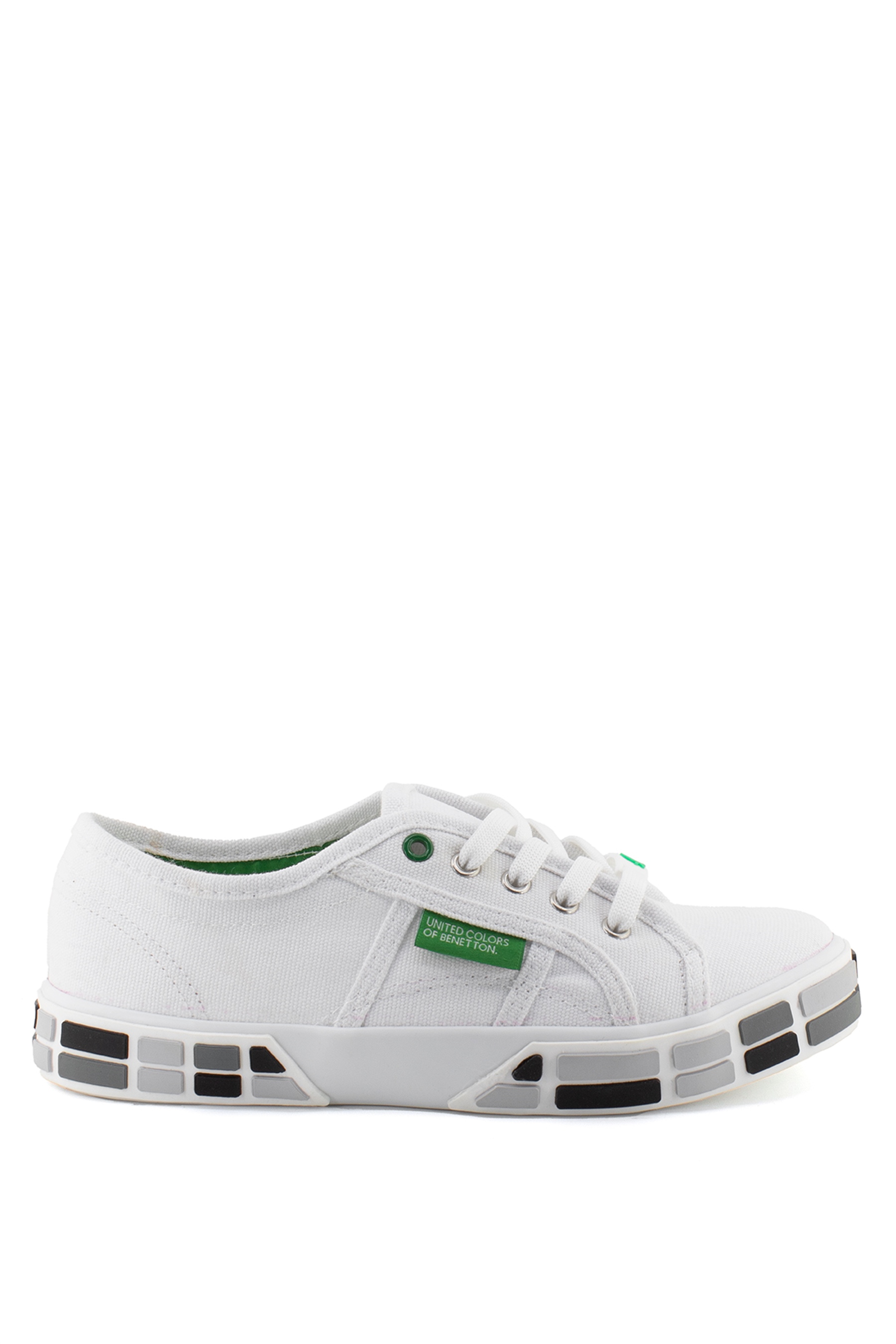 Benetton BN-30691K Kadın Spor Ayakkabı Beyaz - Siyah