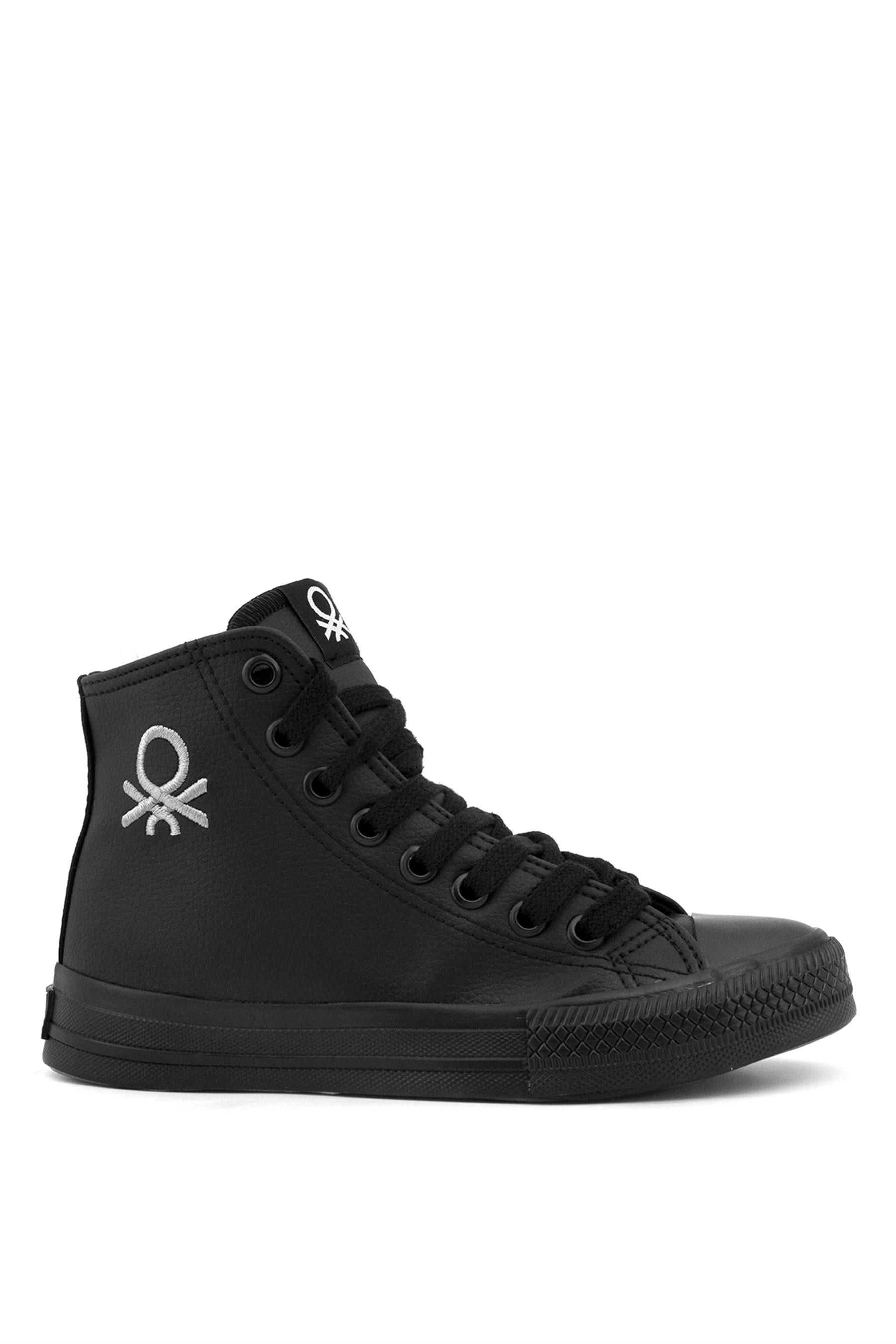 Benetton BN-31042 Kadın Hi Sneaker Siyah
