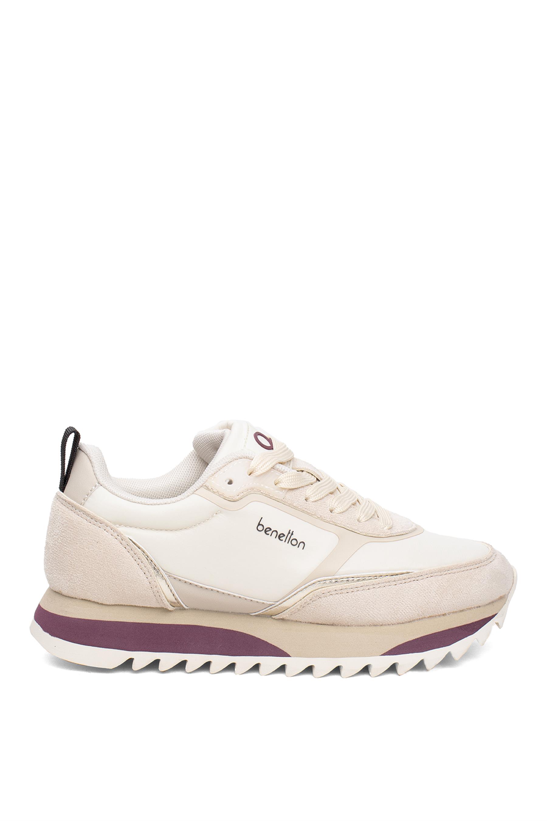 Benetton BNI-11133 Kadın Klasik Sneaker Bej