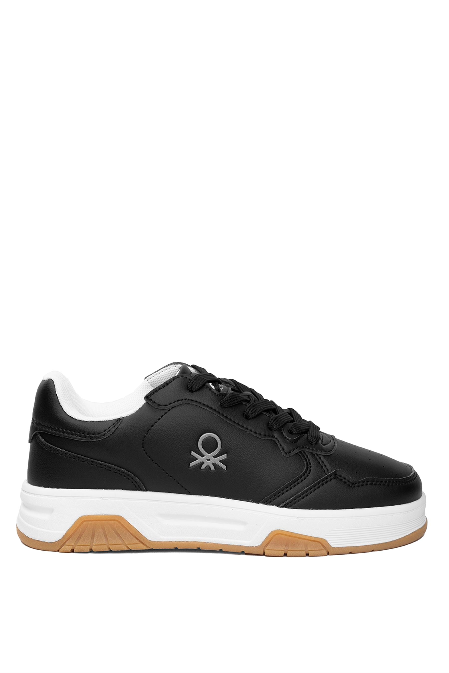 Benetton BNI-11220 Kadın Klasik Sneaker Siyah - Beyaz