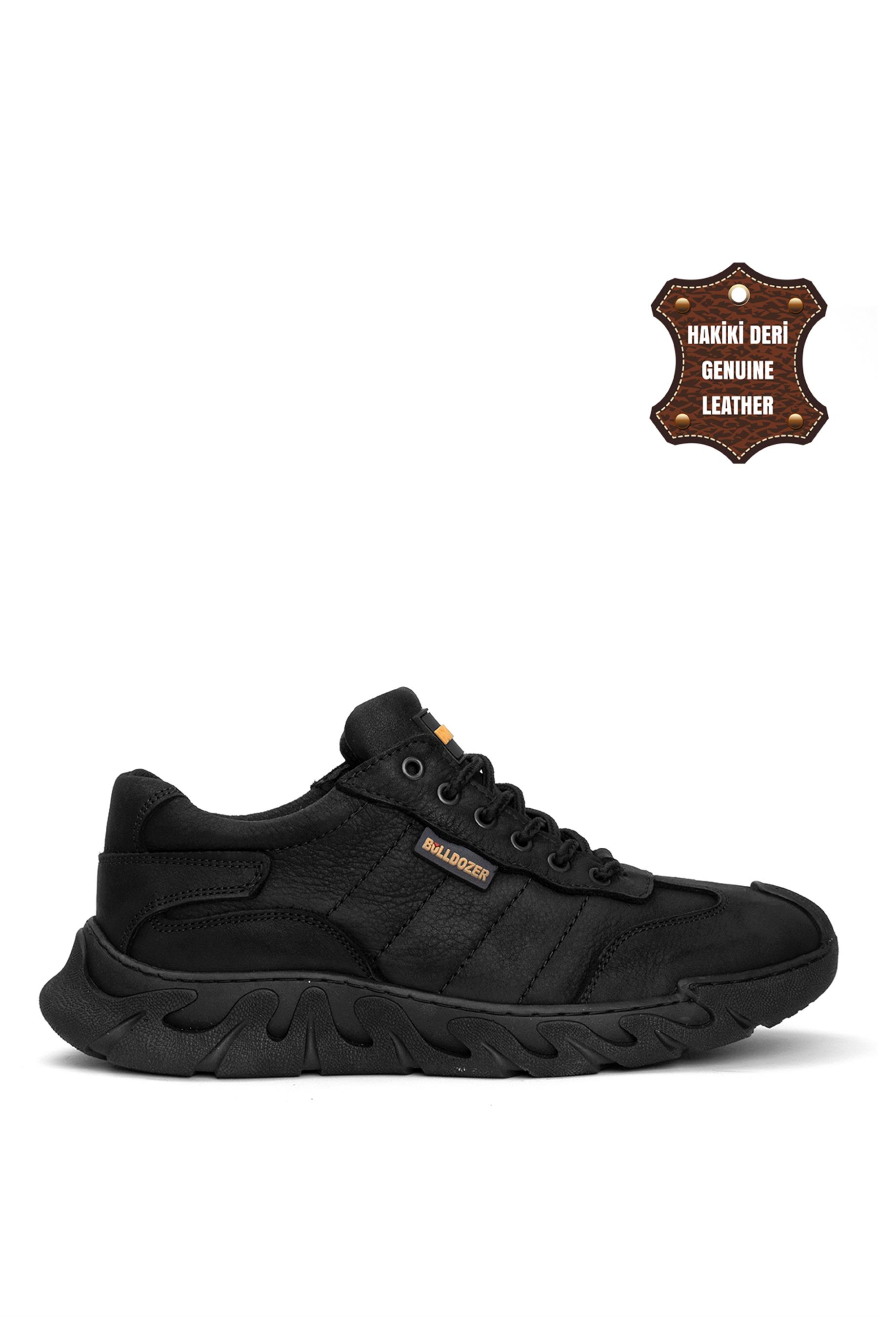 Buldozer 240041 Erkek Hakiki Deri Casual Ayakkabı Siyah