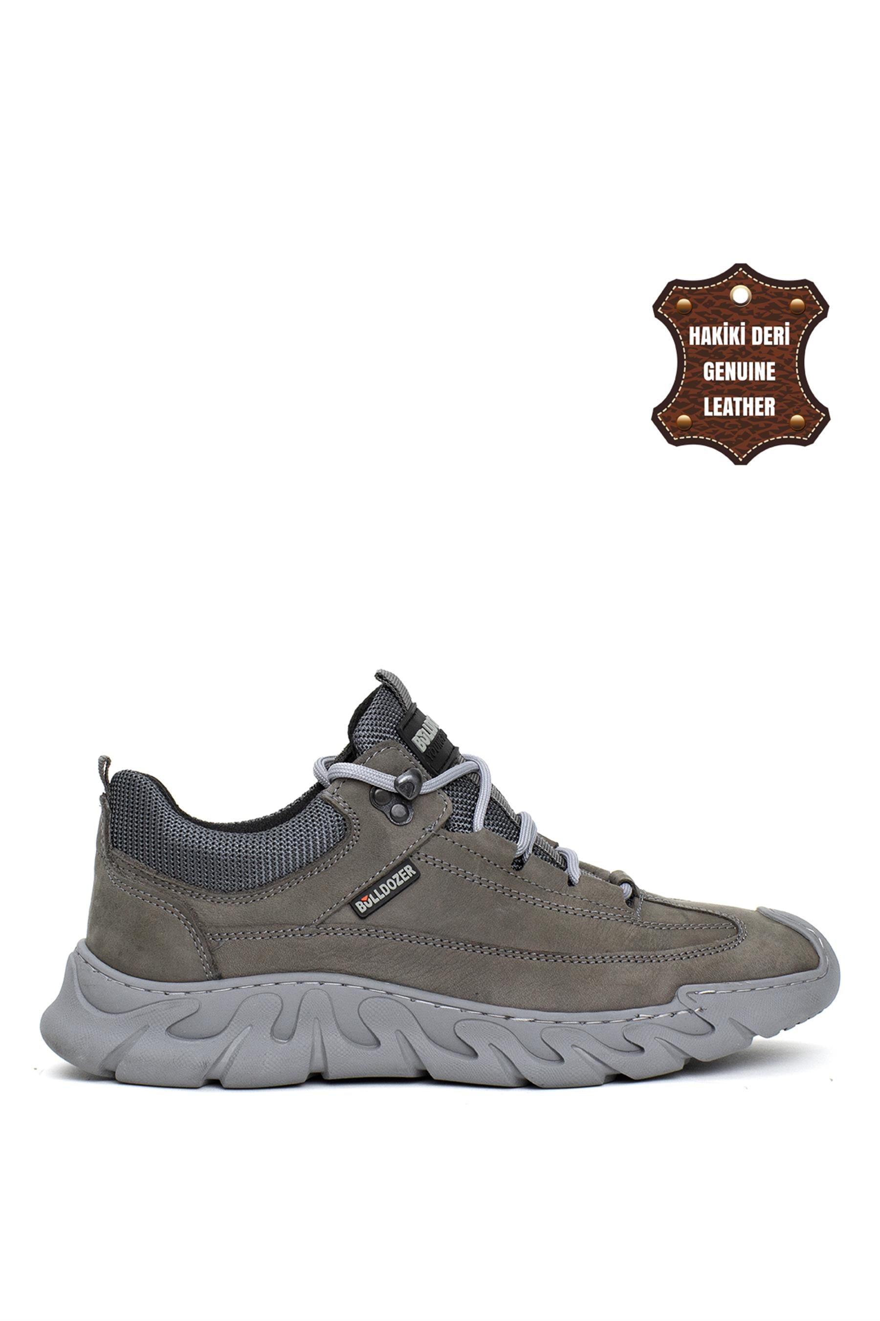 Buldozer 240041 Erkek Hakiki Deri Casual Ayakkabı Gri