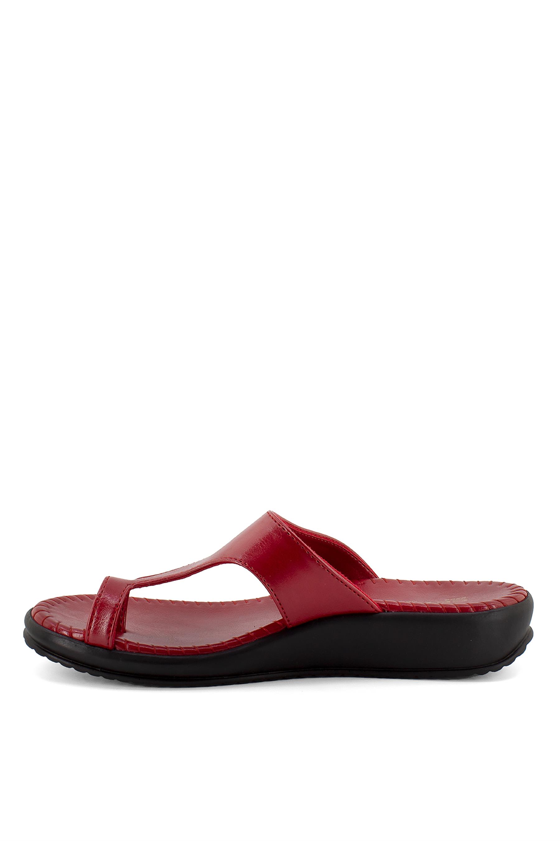 Ceyo 9200-2 Kadın Terlik Kırmızı - Ayakkabı Fuarı Elit
