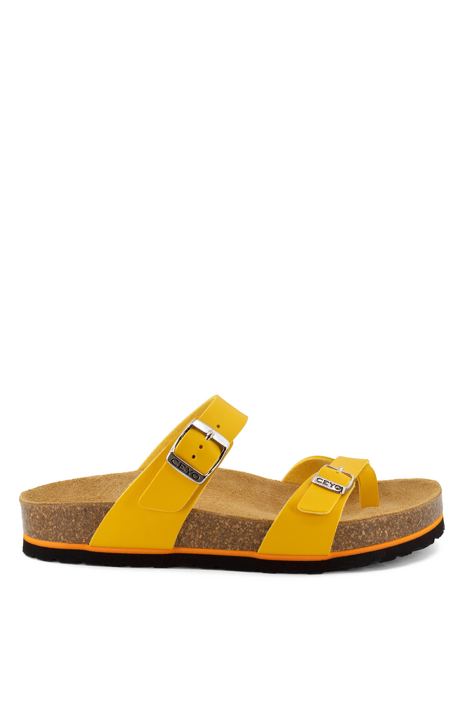 Ceyo 9910-Z34 Kadın Terlik Sarı