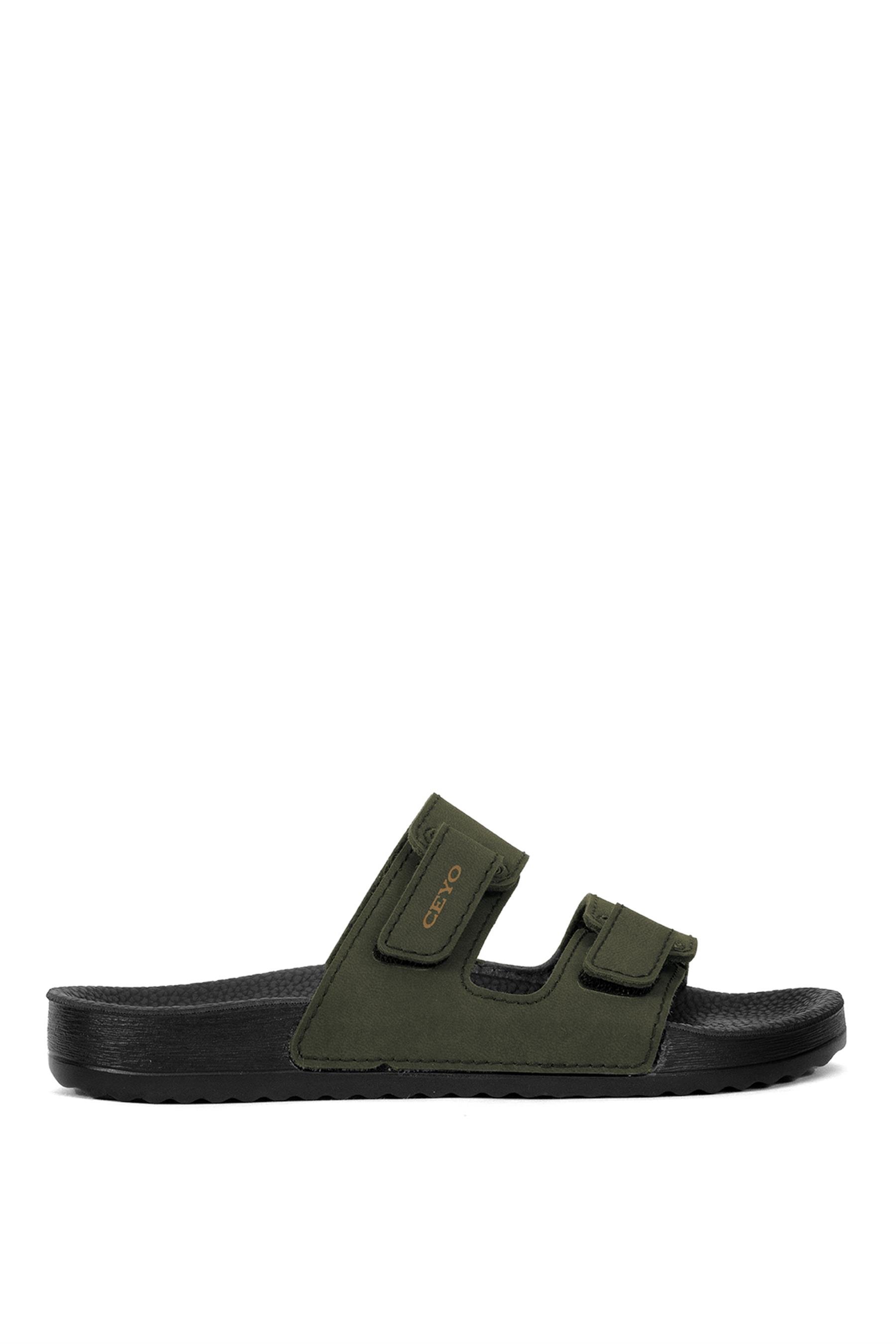 Ceyo Bahama-16 Kadın Düz Terlik Haki