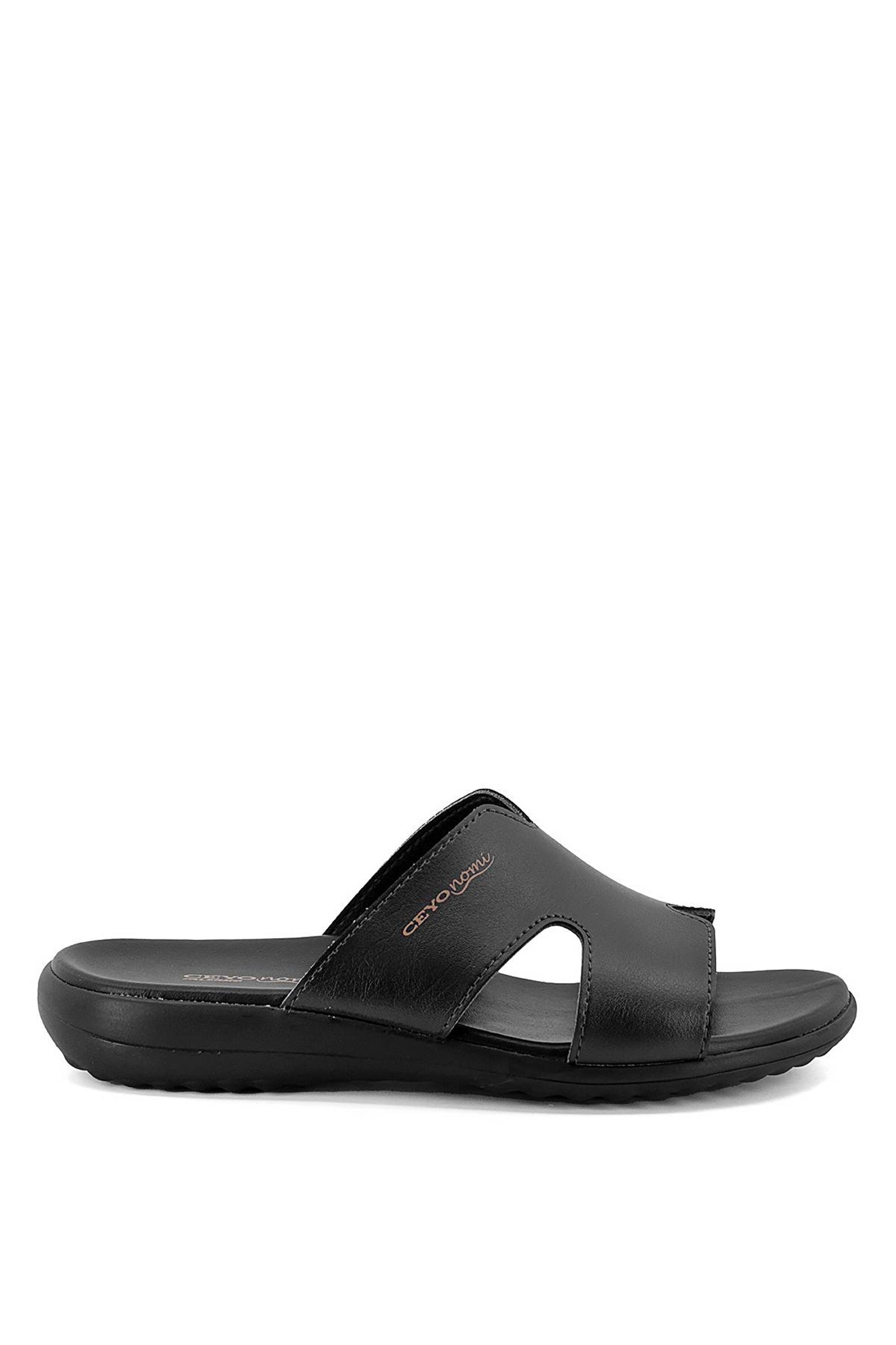 Ceyo Palermo-2 Kadın Düz Terlik Siyah