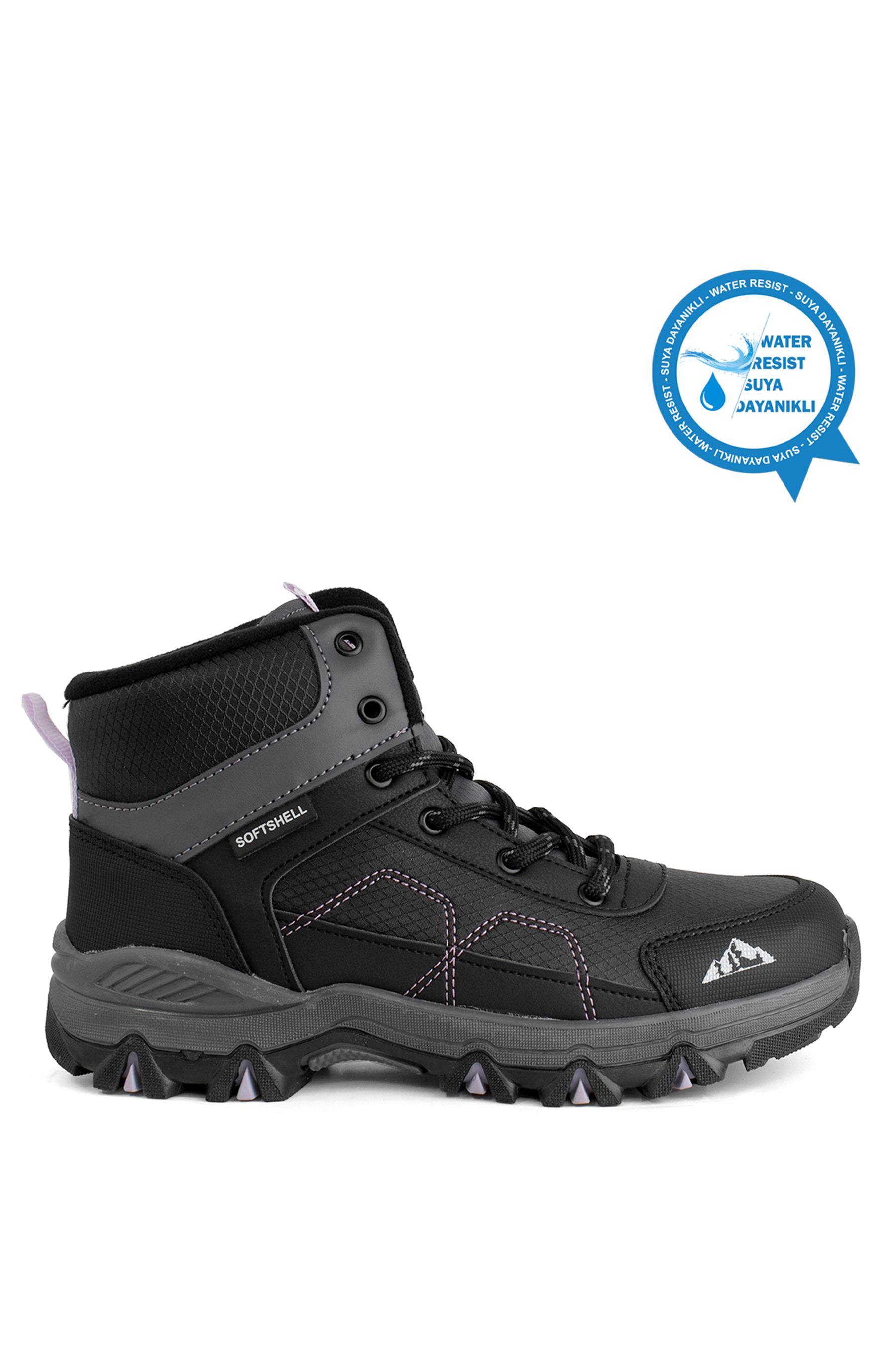 Cool Alfa Kadın Outdoor Bot Siyah - Pudra