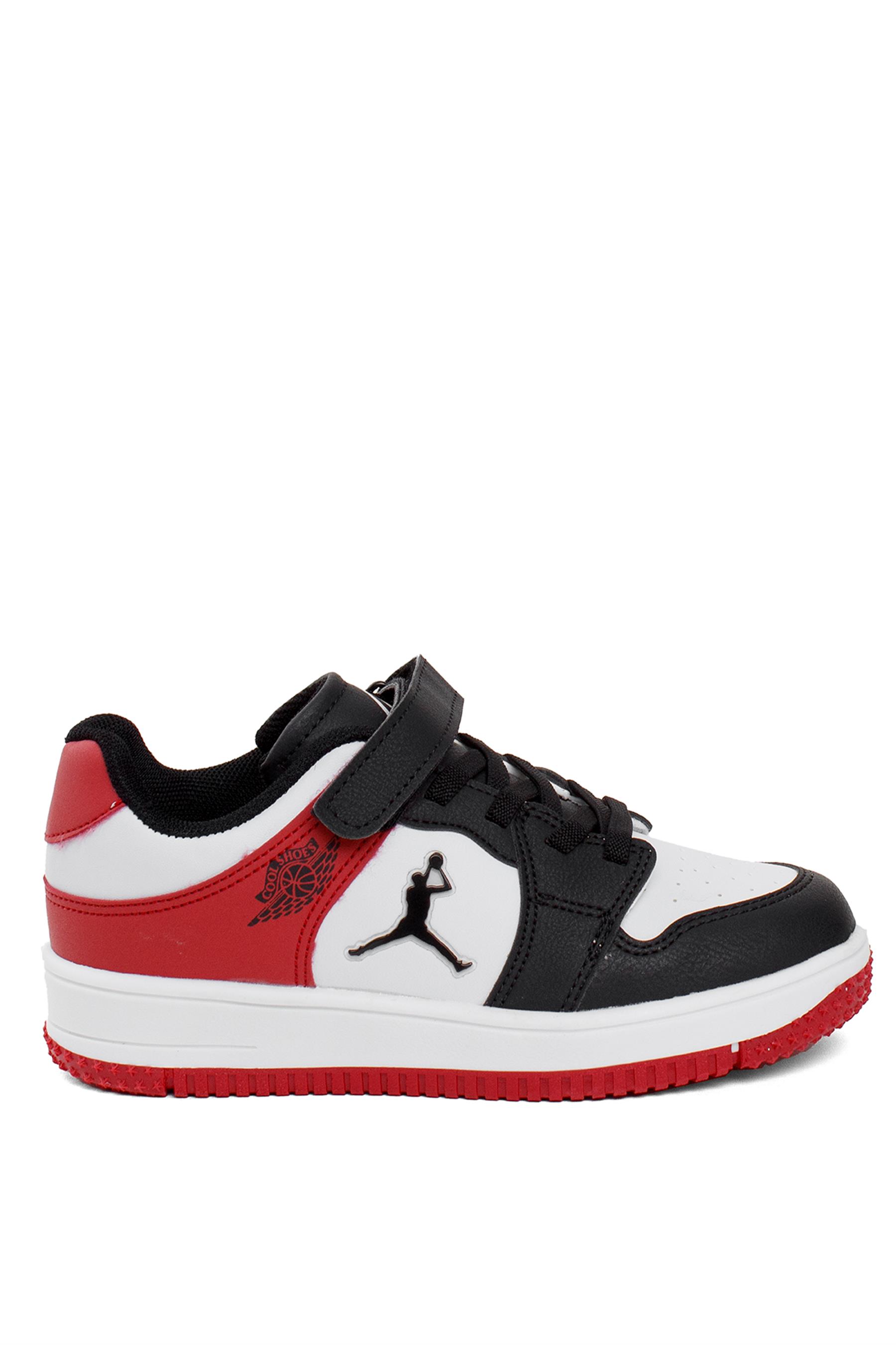 Cool Haykat Kısa Erkek Çocuk Yürüyüş Ayakkabısı Siyah - Kırmızı