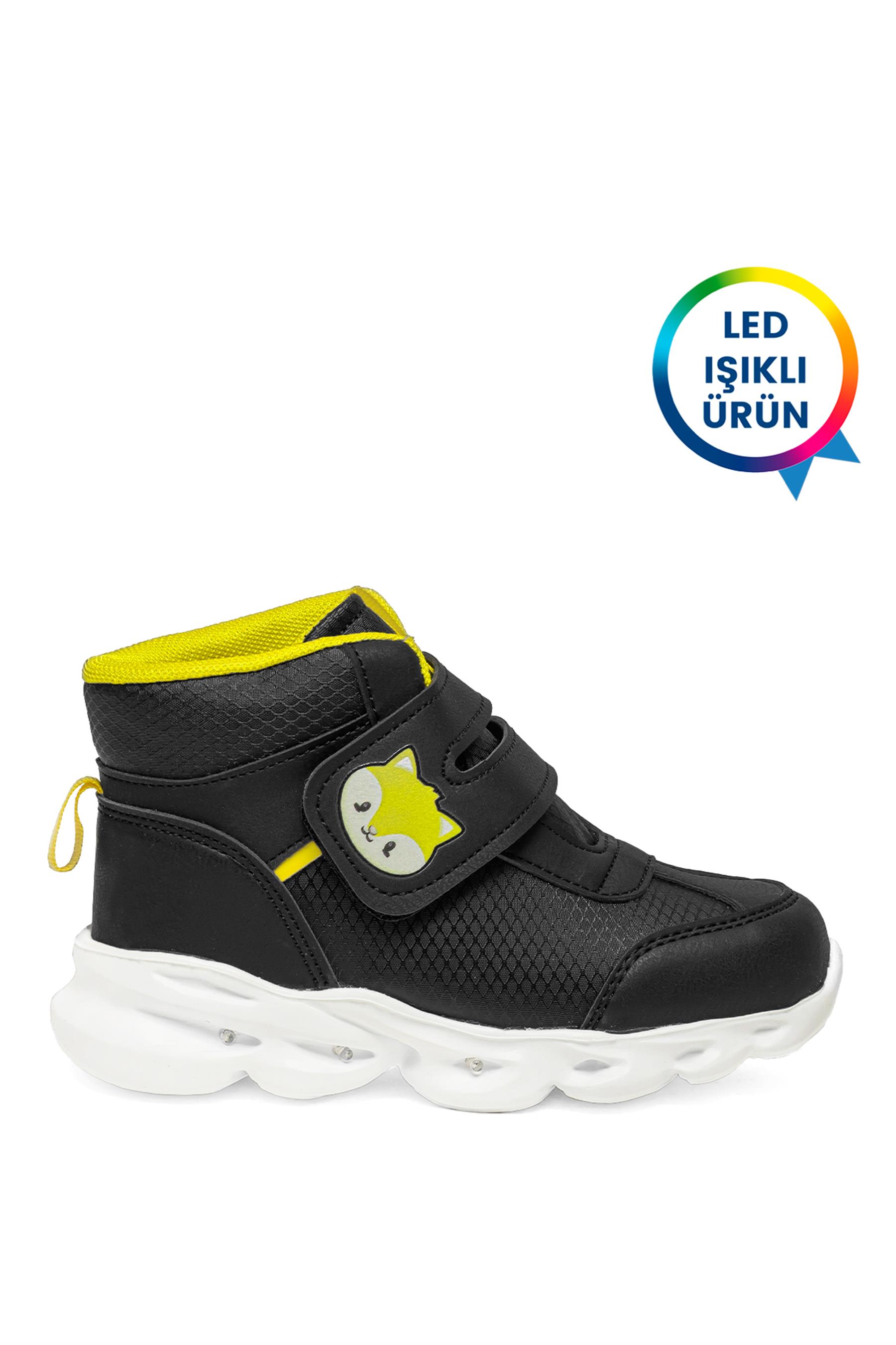 Cool Kids Riwi Erkek Çocuk Işıklı Outdoor Bot Siyah