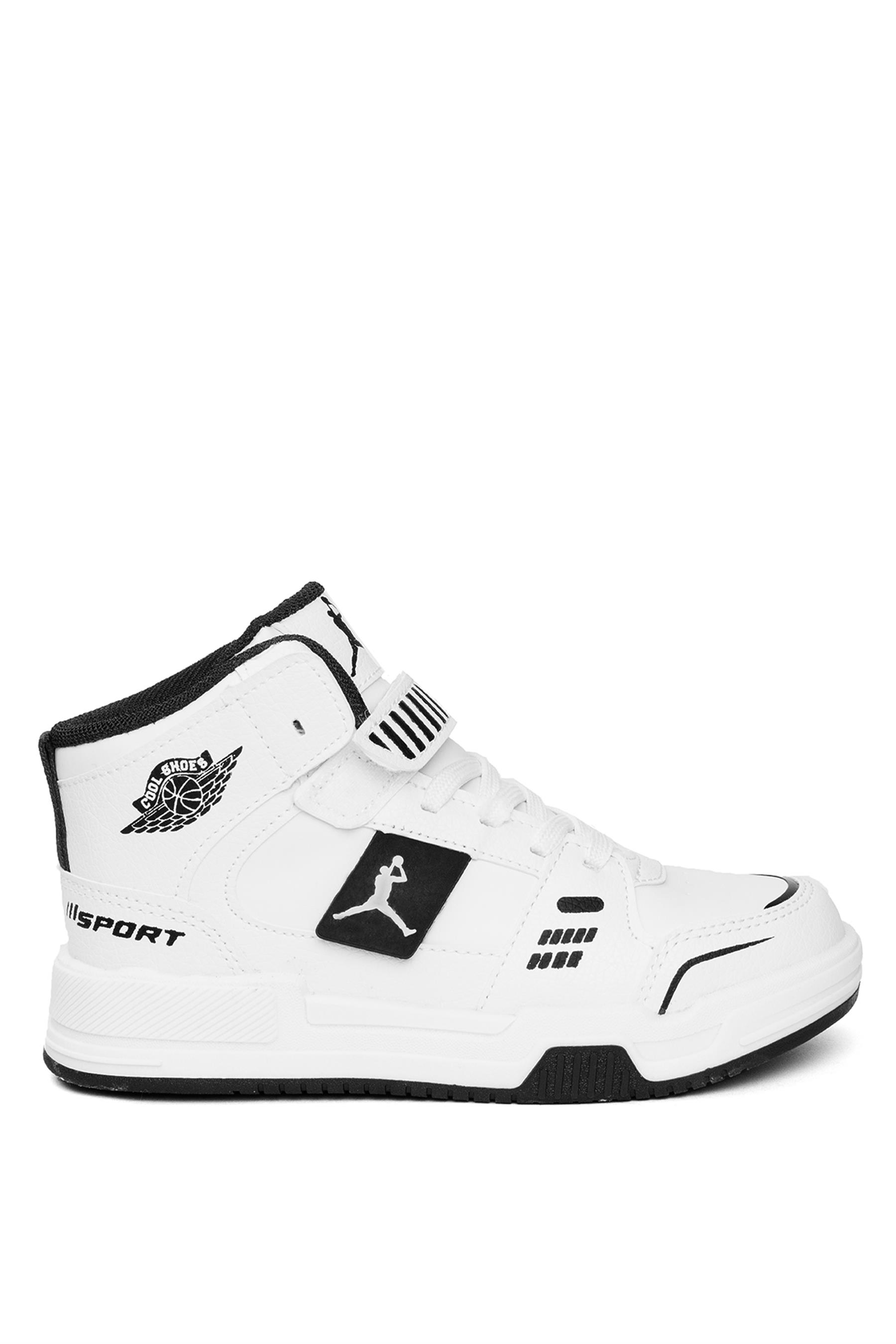 Cool King Uzun Filet Erkek Çocuk Hi Sneaker Beyaz