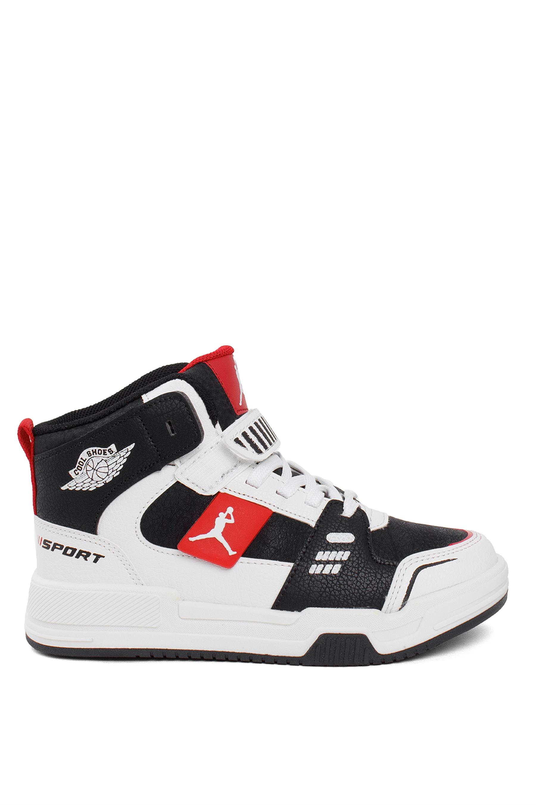 Cool King Uzun Filet Erkek Çocuk Yürüyüş Ayakkabısı Siyah - Kırmızı