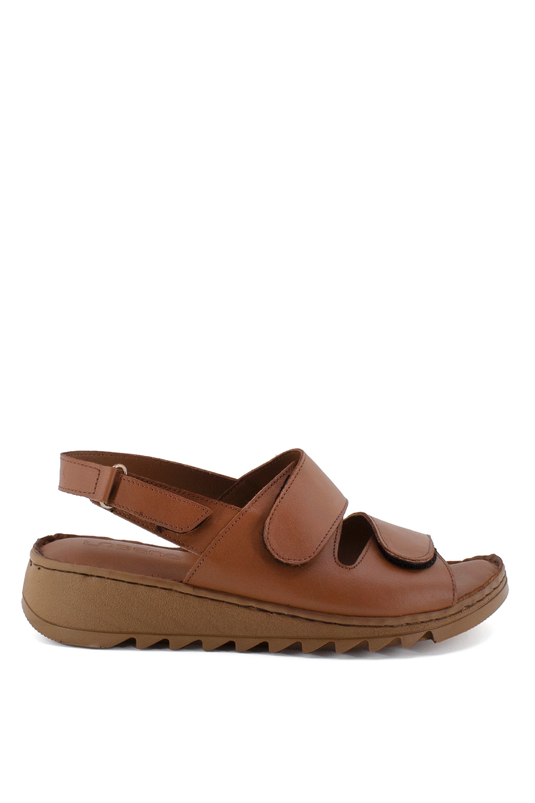 Elit 22D-029 Kadın Hakiki Deri Sandalet Taba