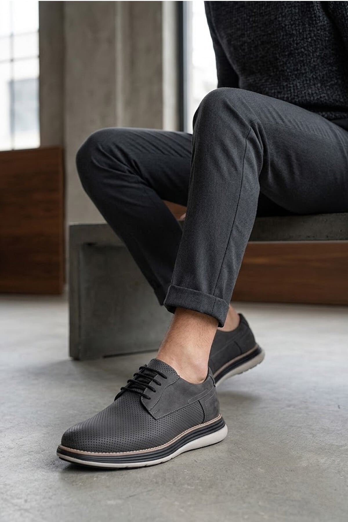 Elit 26YNb5041N Erkek Casual Ayakkabı Gri