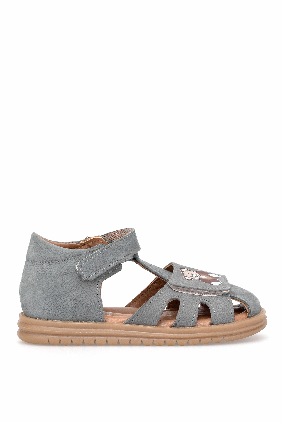 Elit AİK-1928 Bebe Erkek Çocuk Düz Sandalet Gri