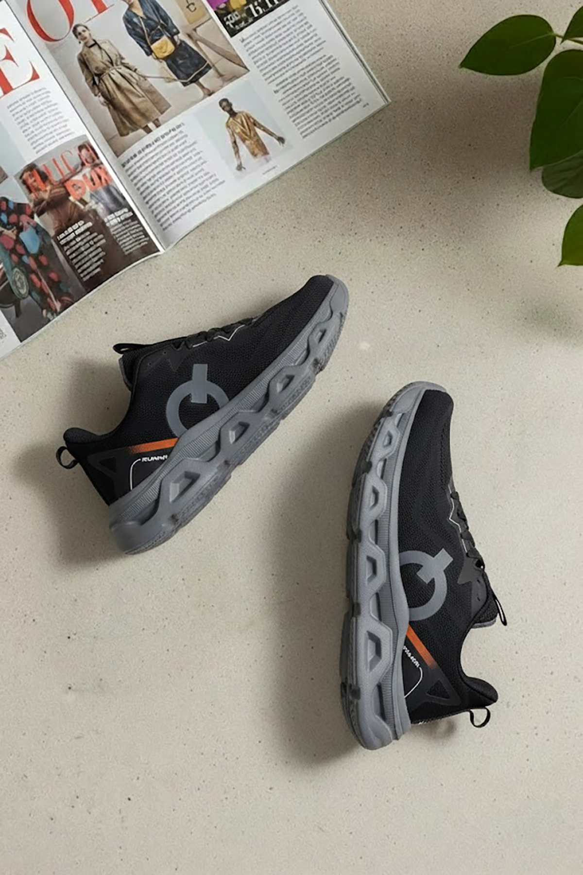 Elit ASENS4342 Erkek Klasik Sneaker Siyah - Füme