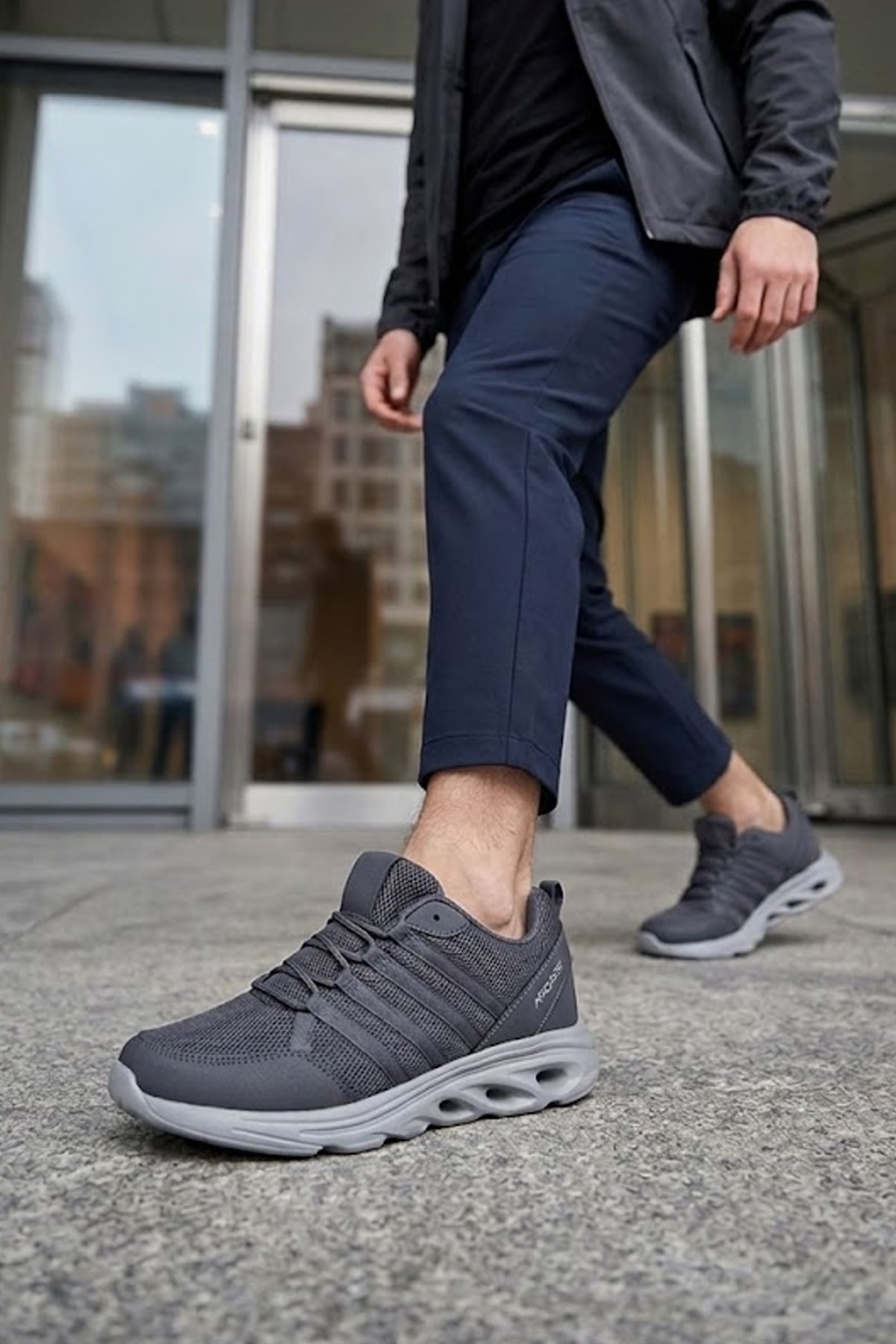 Elit ASPRT4138-1 Erkek Klasik Sneaker Füme