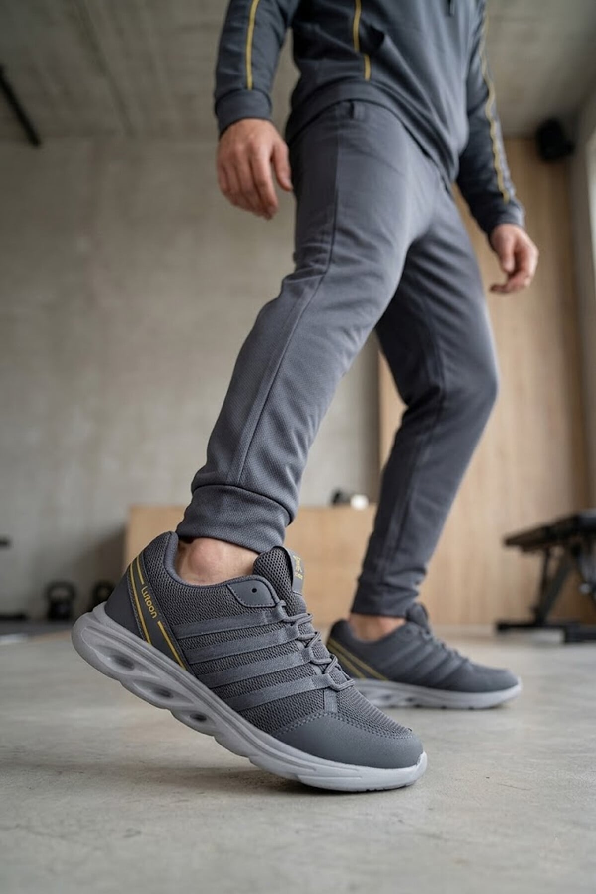 Elit ASPRT4138 Erkek Klasik Sneaker Koyu Gri