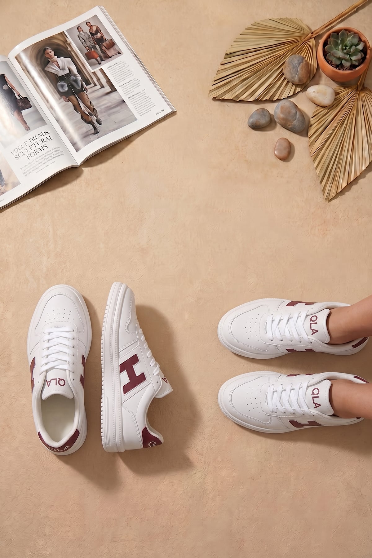 Elit ASQLA1457 Kadın Klasik Sneaker Beyaz