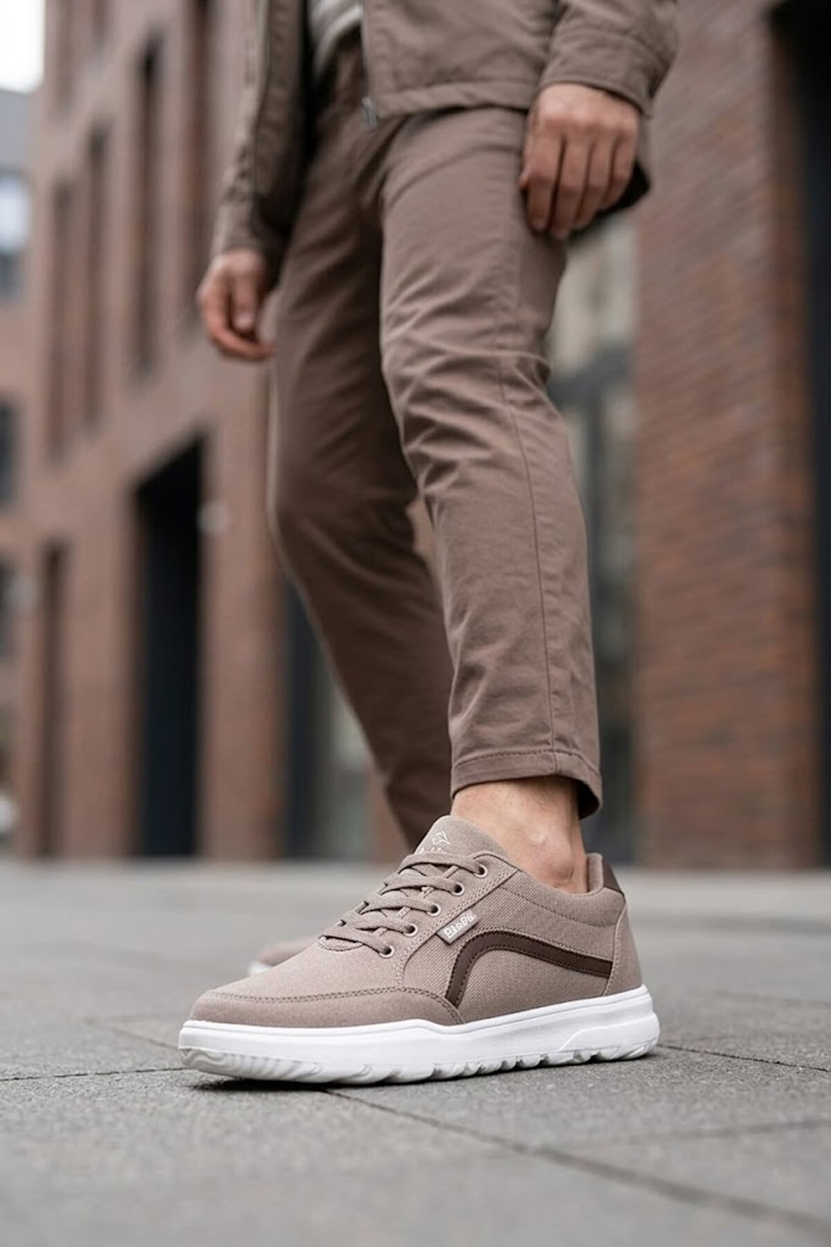 Elit ASYLD228 Erkek Klasik Sneaker Bej