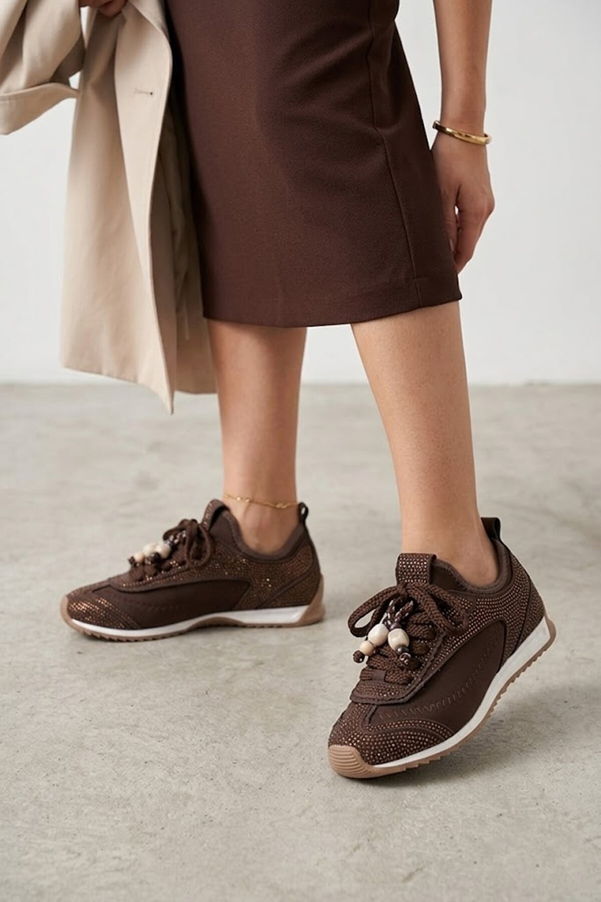 Elit BTFLRPR-S208-1 Kadın Klasik Sneaker Kahverengi