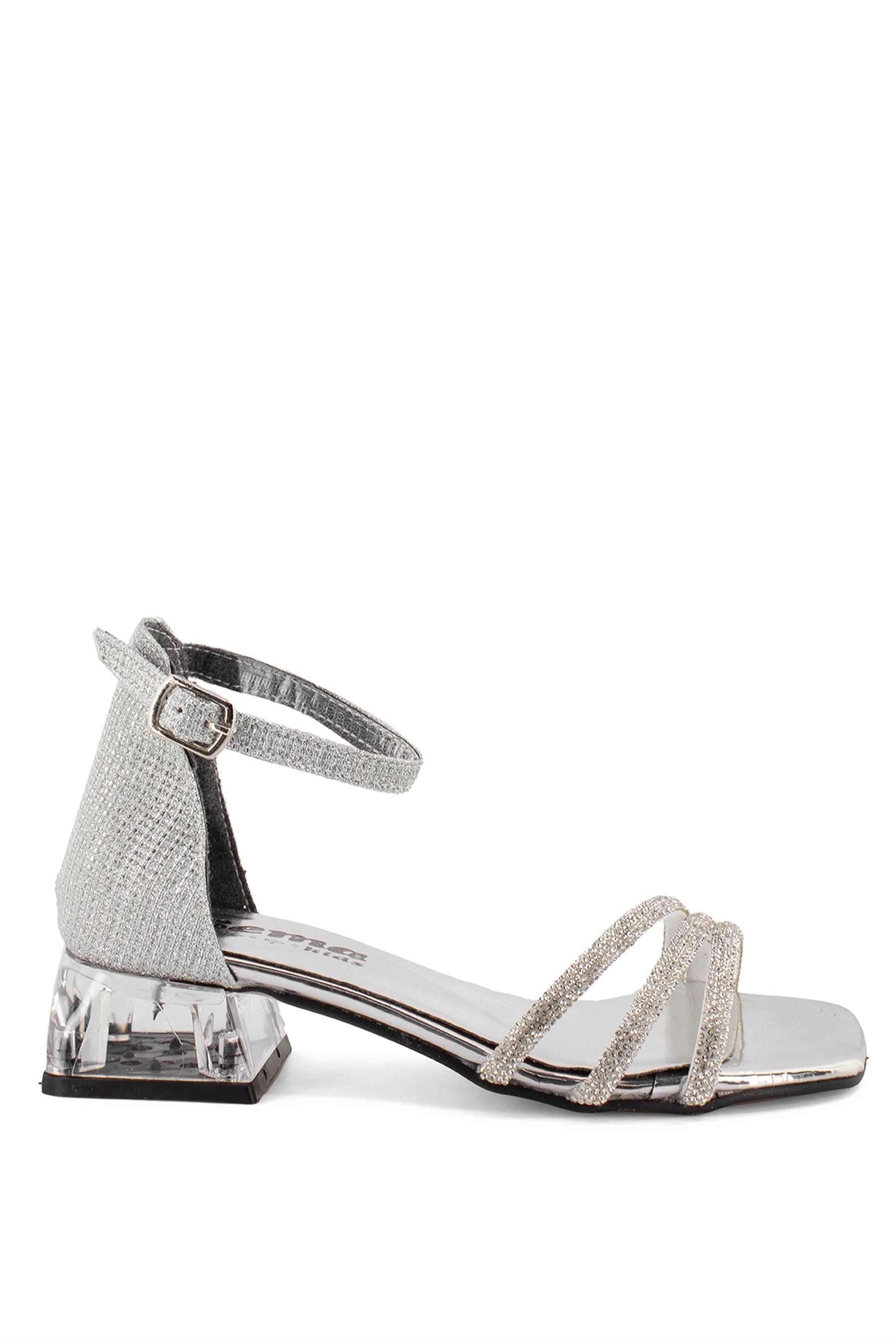 Elit BtnSM01C Filet Kız Çocuk Sandalet Gümüş