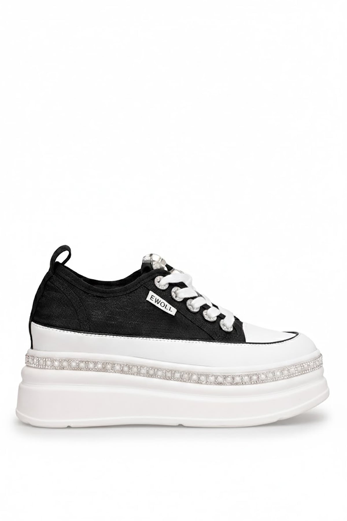 Elit HML2010 Kadın Taşlı Klasik Sneaker Siyah
