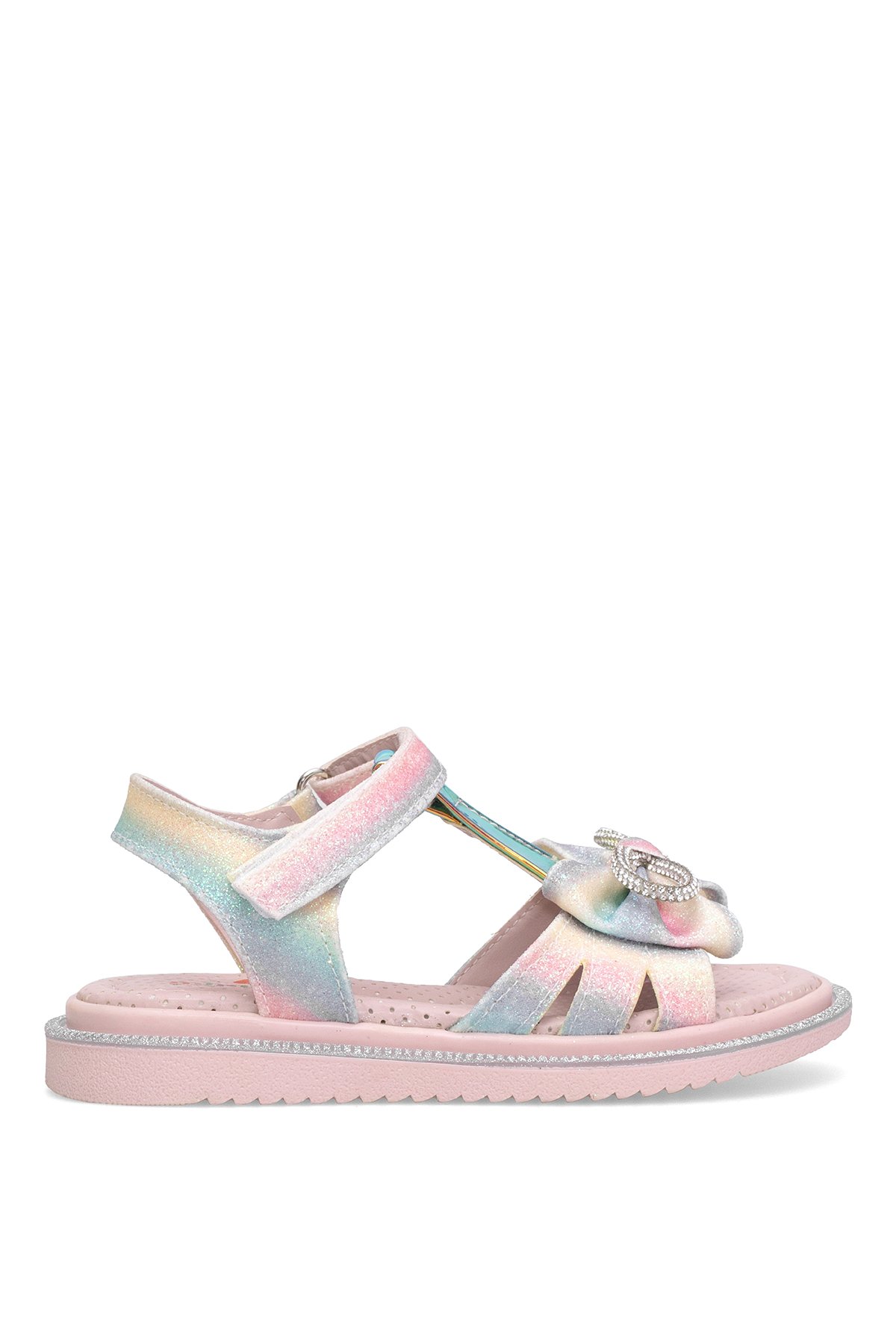 Elit J-P-600-25Y Patik Kız Çocuk Düz Sandalet Gökkuşağı