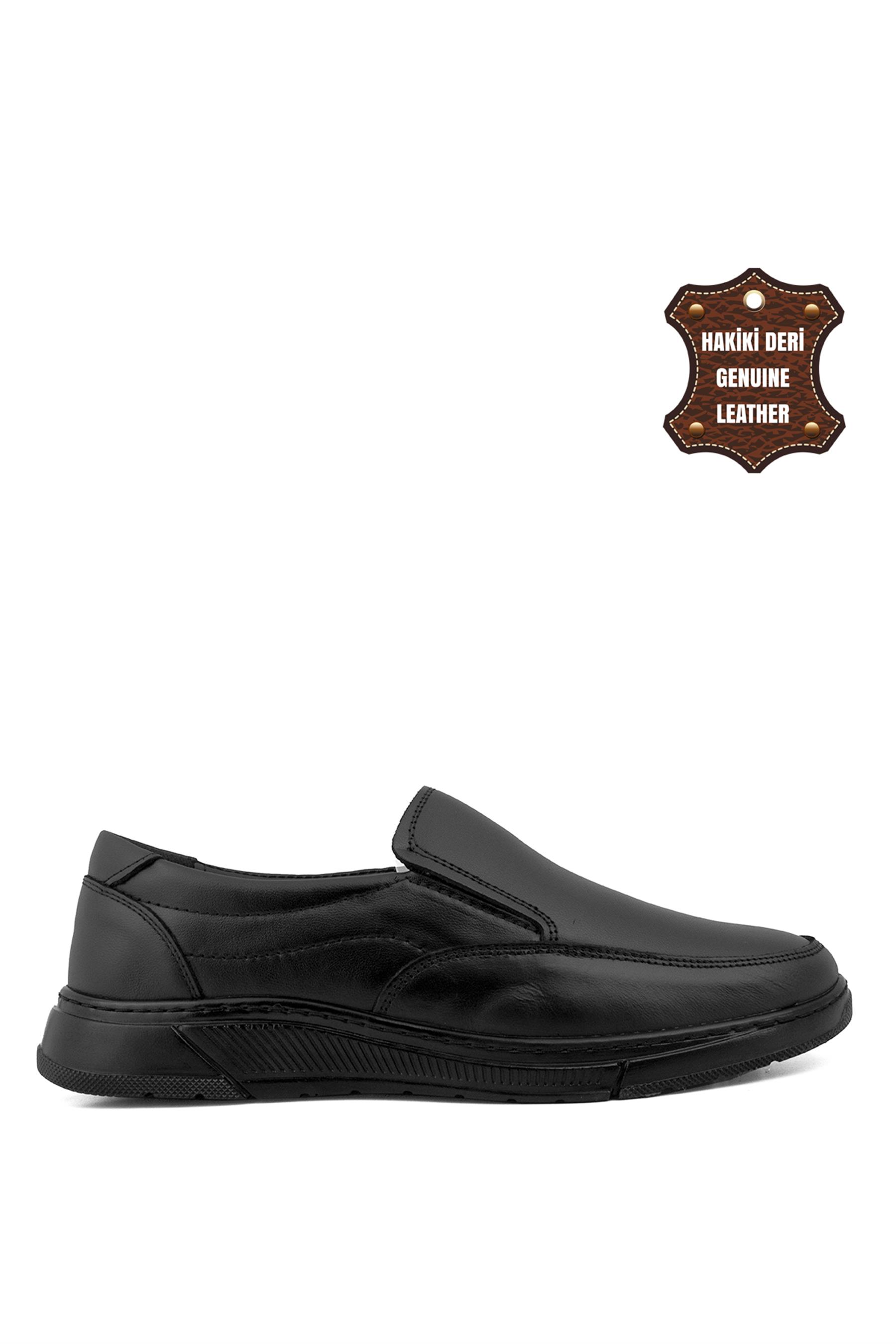 Elit KRD02C Erkek Hakiki Deri Casual Ayakkabı Siyah