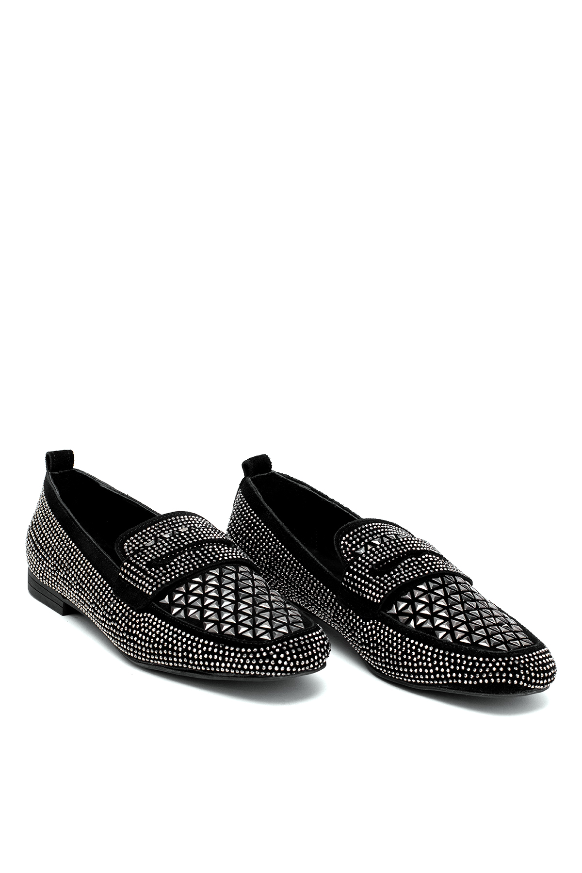 Elit Liora Kadın Hakiki Deri Troklu Babet Siyah