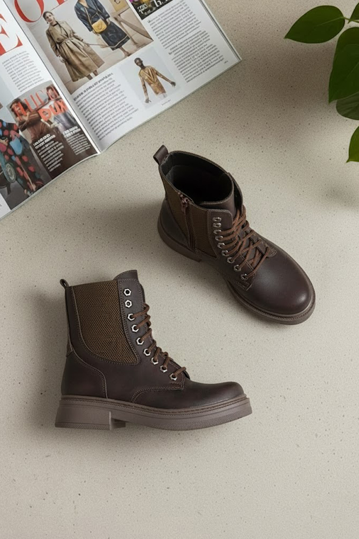 Elit OZRSL902N Kadın Klasik Bot Kahverengi