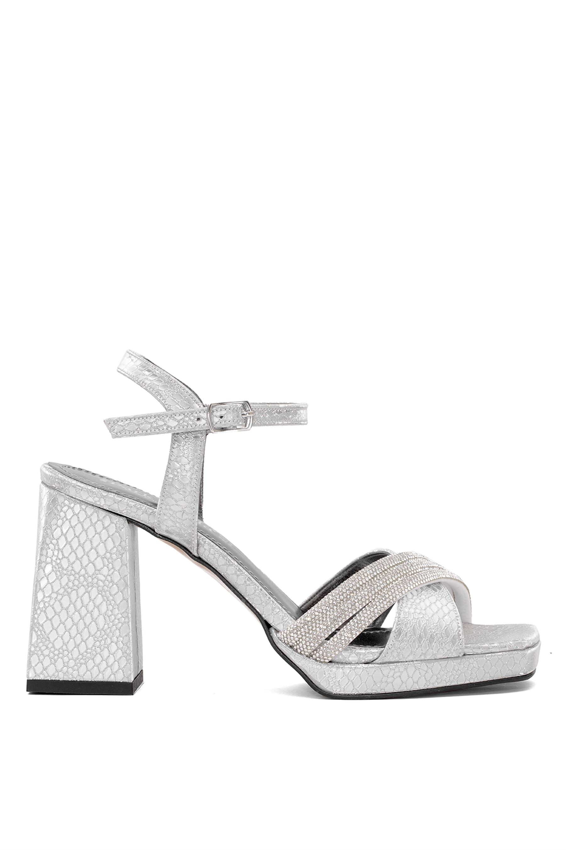 Elit PM08 K98 Kadın Platform Ayakkabı Gümüş