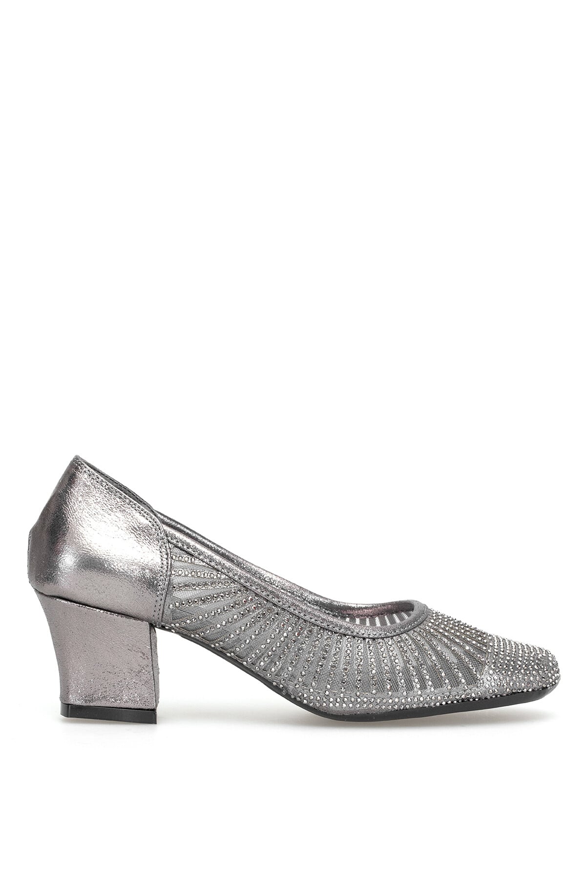 Elit PM280 K545 Kadın Klasik Topuklu Ayakkabı Platin