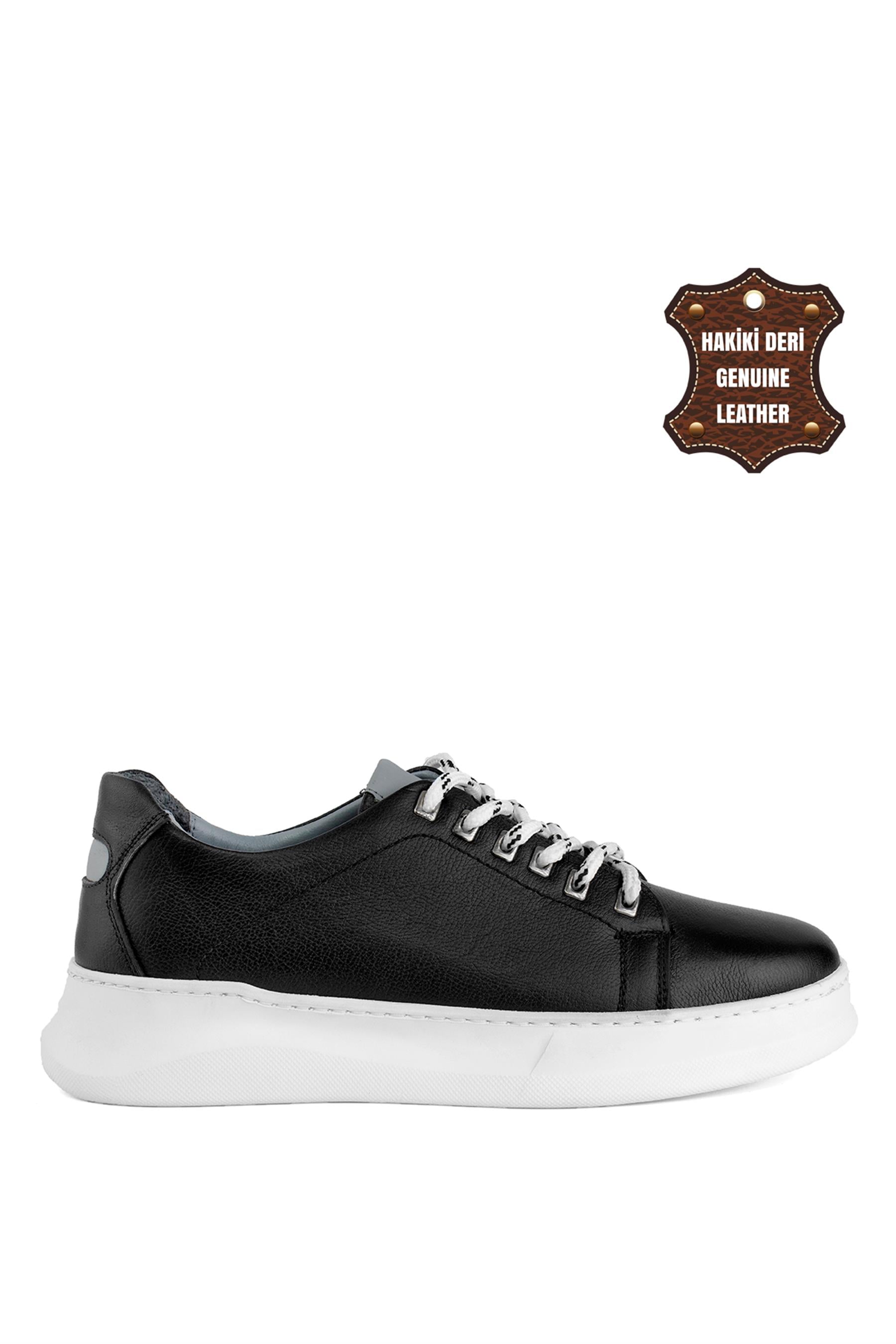 Elit Rms3902 Erkek Hakiki Deri Casual Ayakkabı Siyah