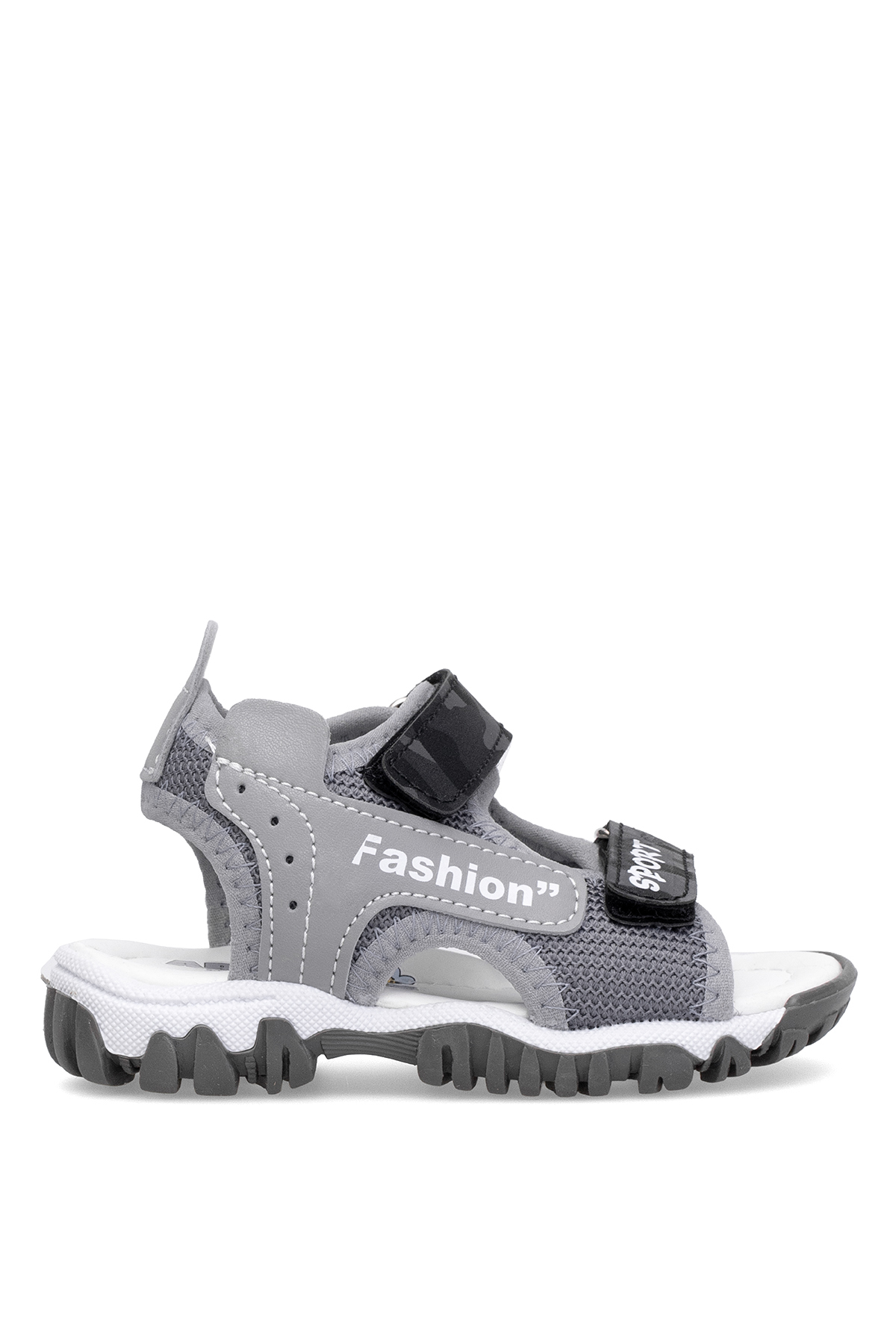 Elit ŞA-B-022-25Y Bebe Erkek Çocuk Düz Sandalet Gri