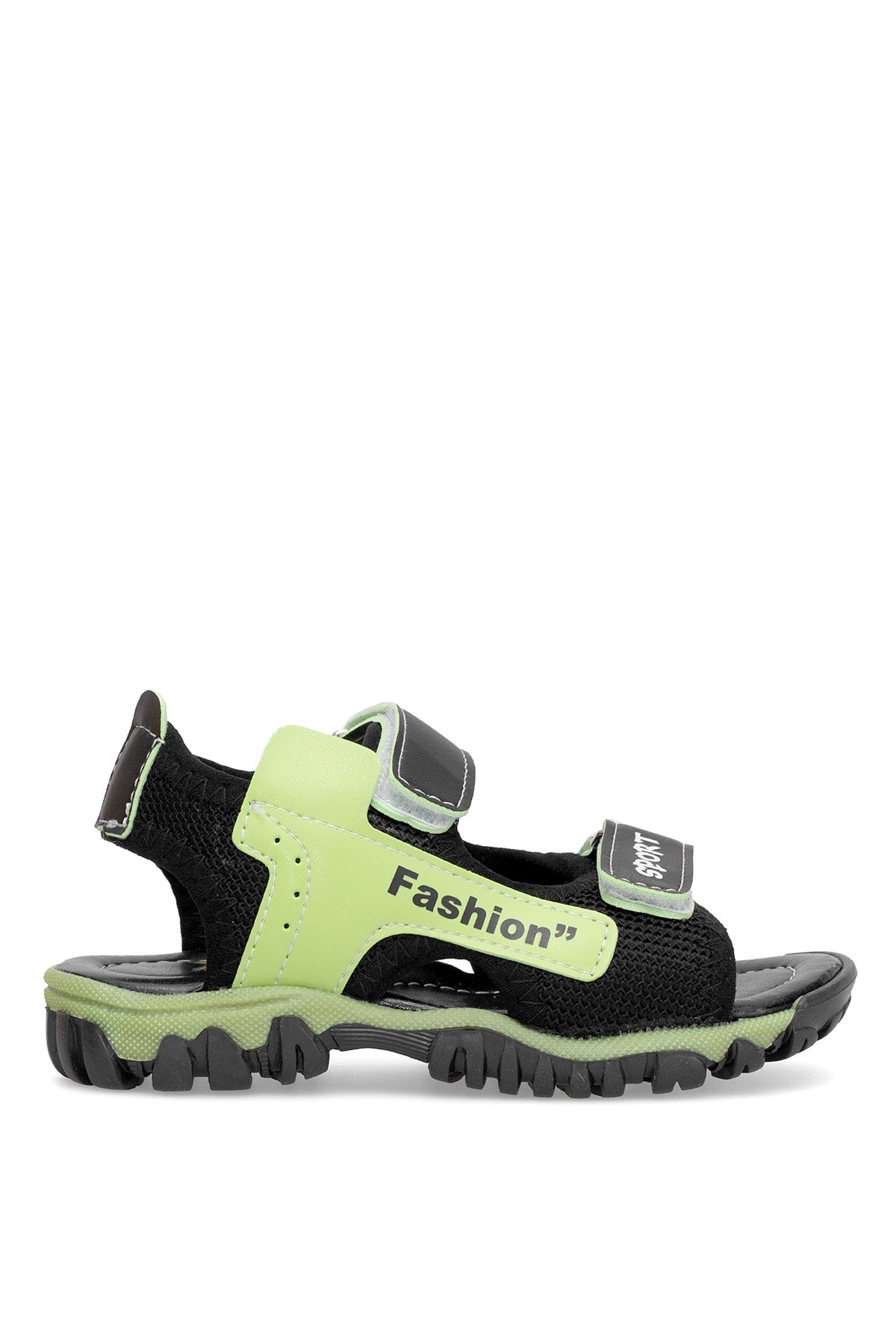 Elit ŞA-P-022-25Y Patik Erkek Çocuk Düz Sandalet Siyah - Yeşil