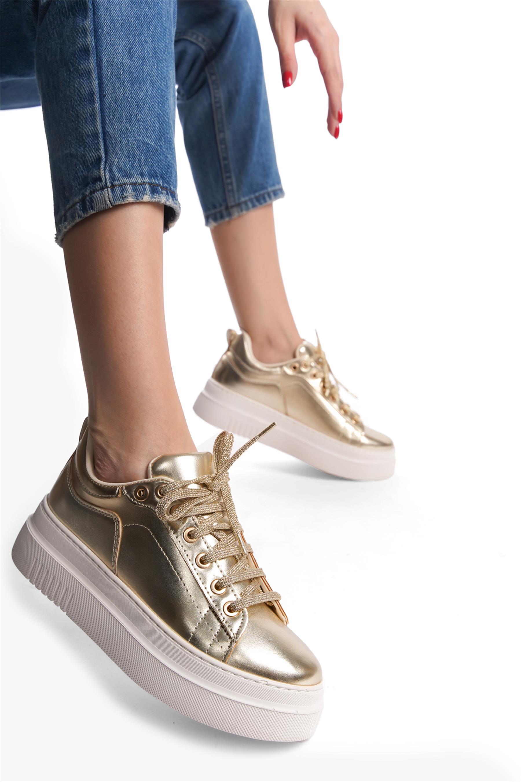 Elit Sis0021C Kadın Casual Ayakkabı Altın