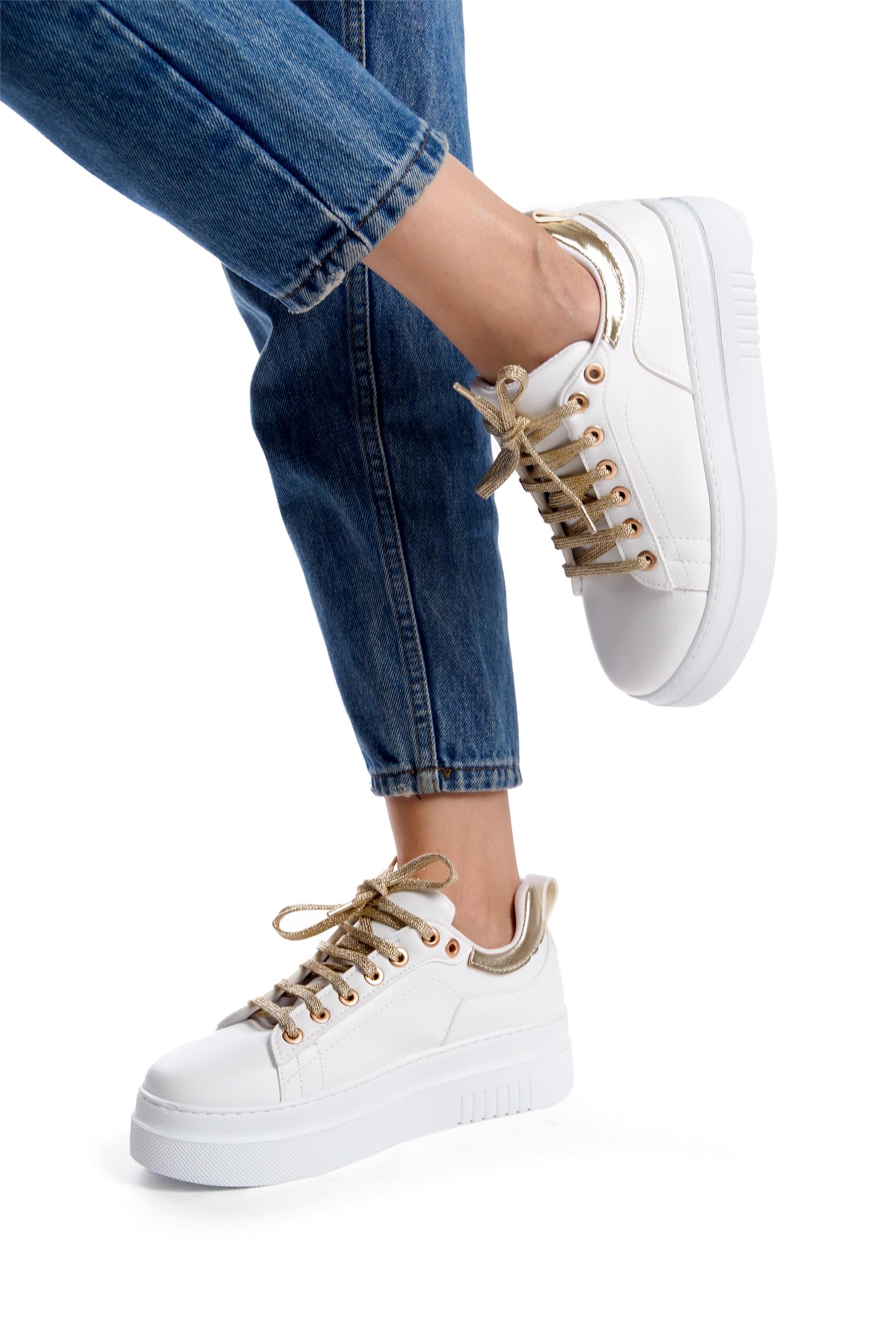 Elit Sis0021C Kadın Casual Ayakkabı Beyaz