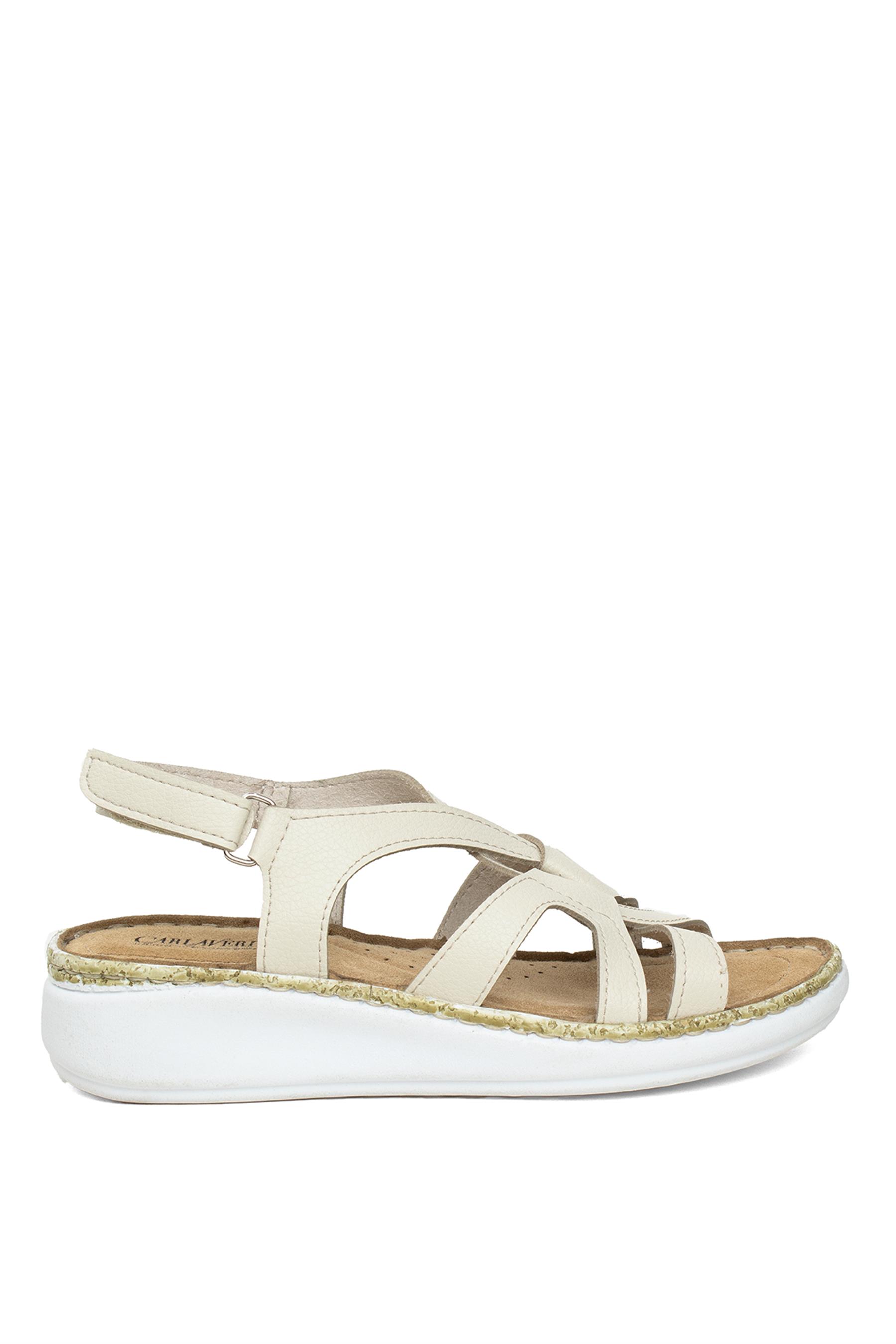 Elit Sry216919C Kadın Düz Sandalet Bej