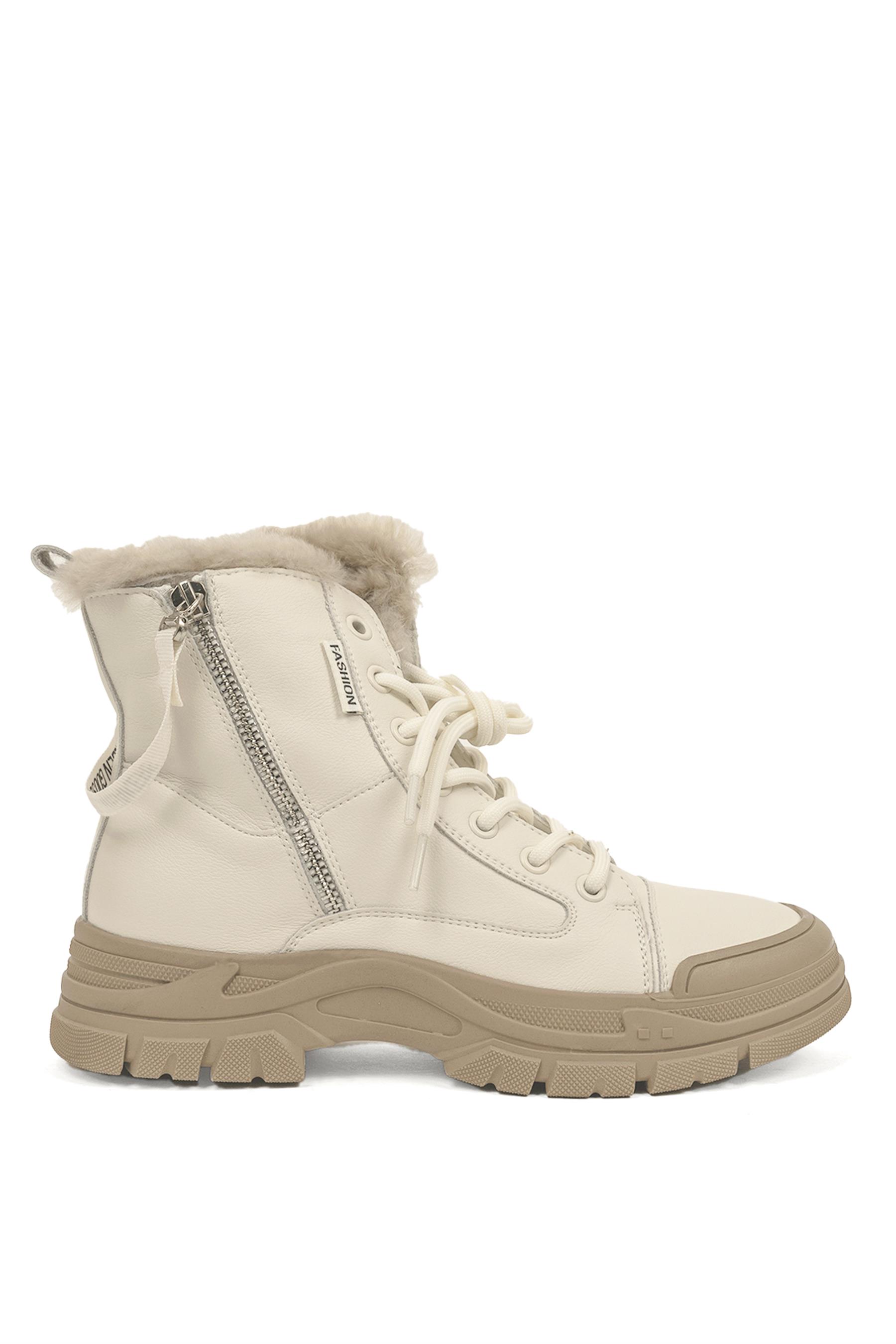 Guja 23K310-14 Kadın Hakiki Deri Sneaker Bot Bej