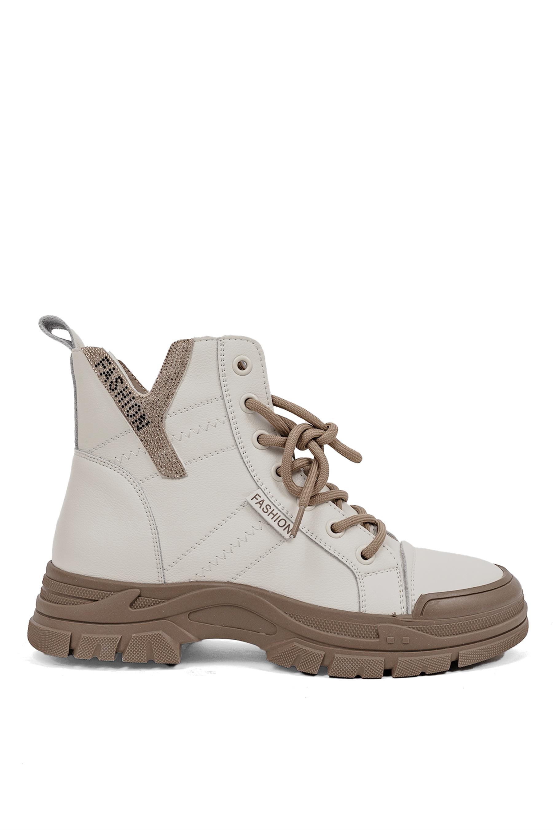 Guja 23K310-14 Kadın Hakiki Deri Sneaker Bot Bej