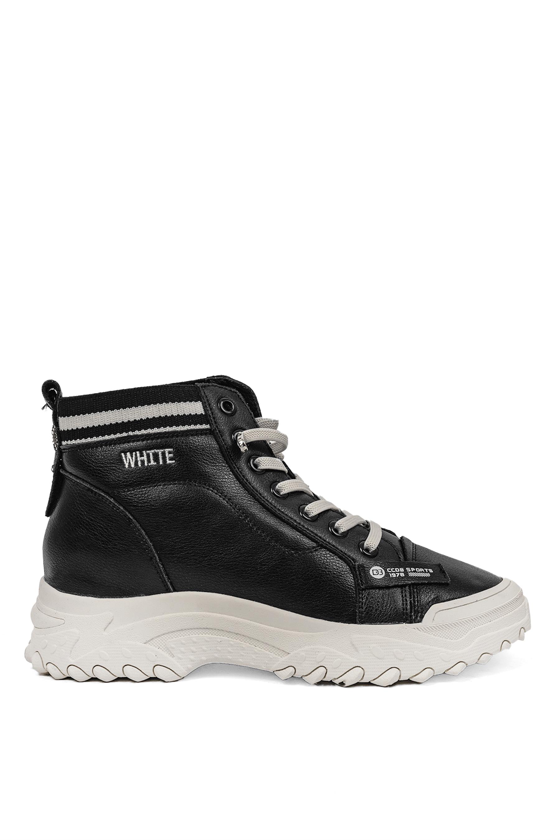 Guja 23K310-20 Kadın Hakiki Deri Sneaker Bot Siyah