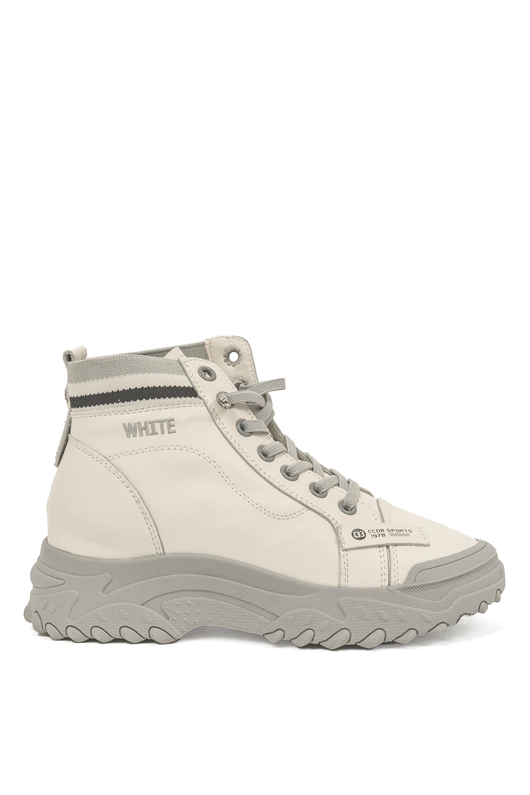 Guja 23K310-20 Kadın Hakiki Deri Sneaker Bot Bej