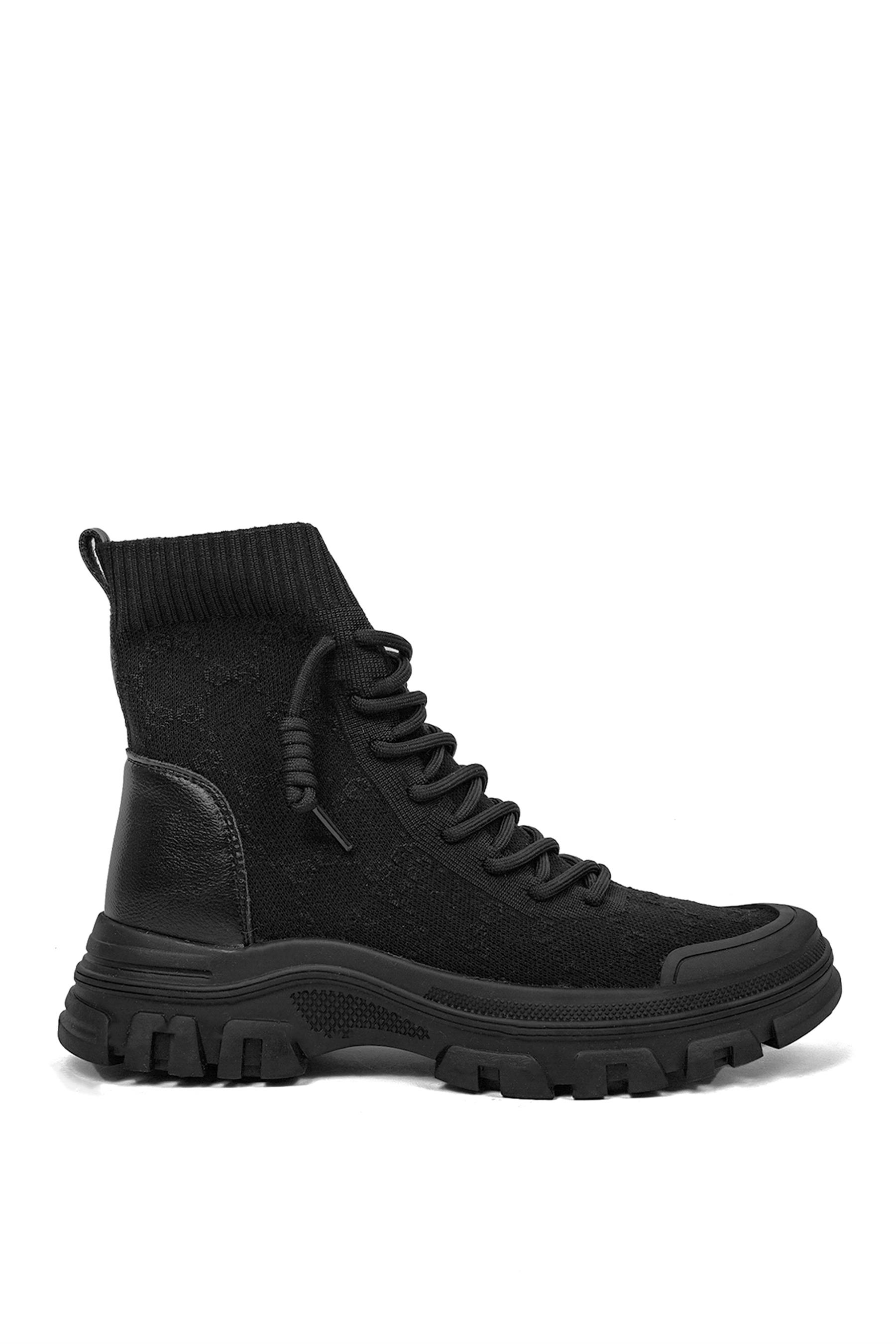 Guja 23K310-22 Kadın Hakiki Deri Sneaker Bot Siyah