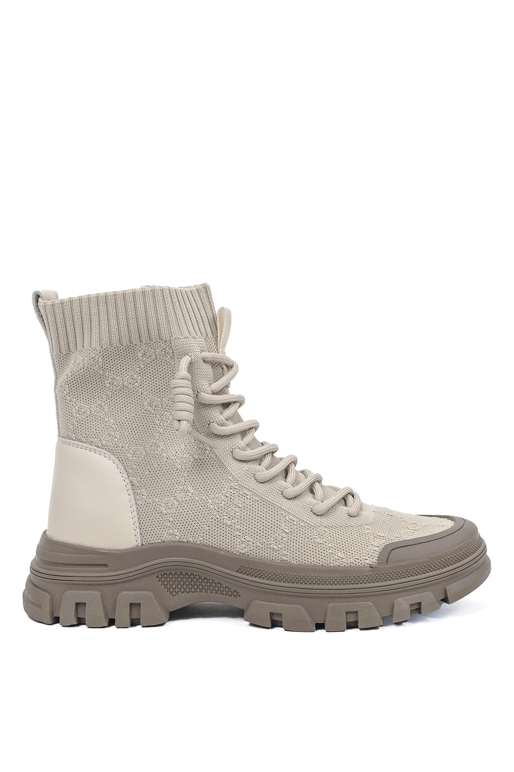 Guja 23K310-22 Kadın Hakiki Deri Sneaker Bot Bej