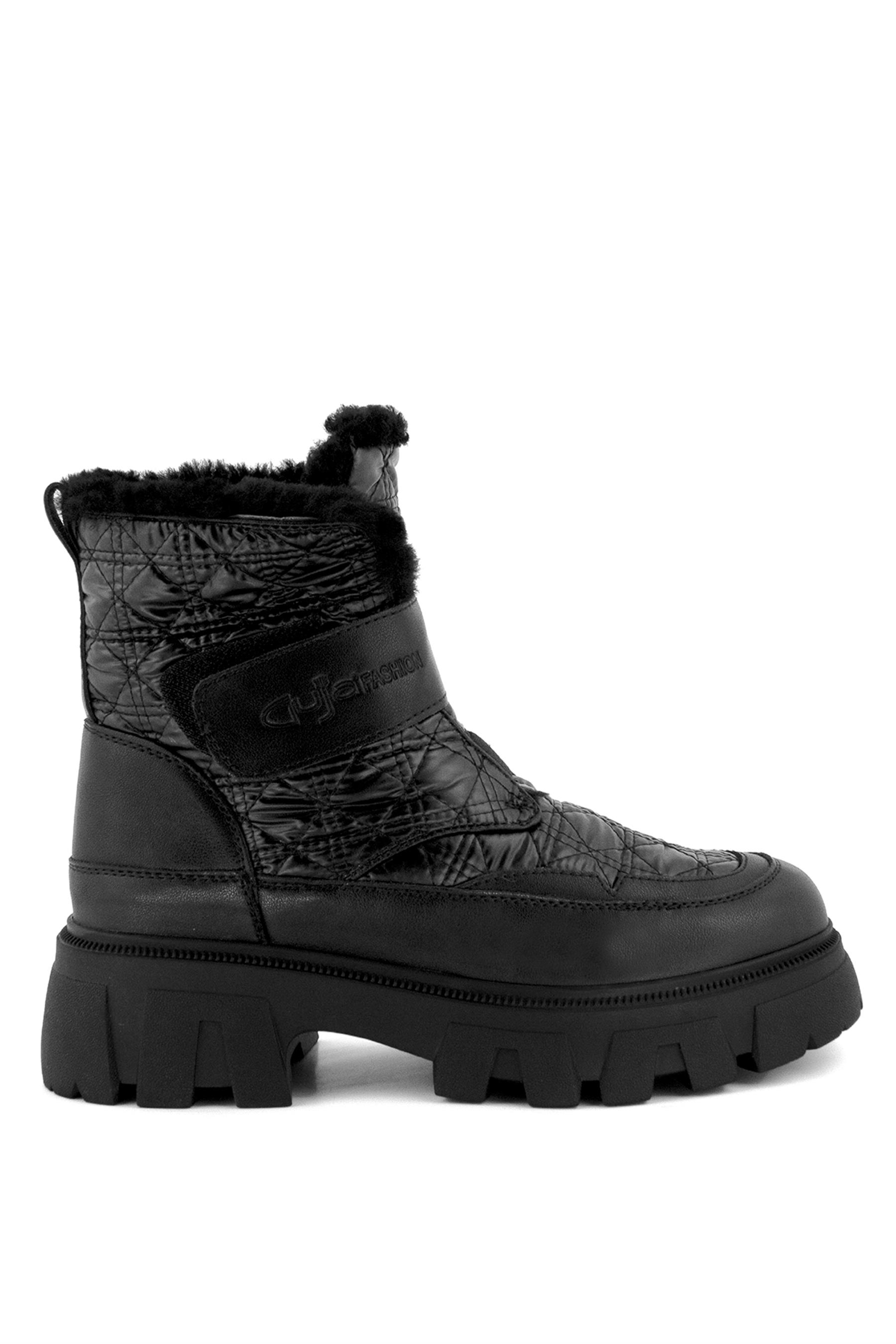 Guja 23K401 Kadın Hakiki Deri Düz Bot Siyah