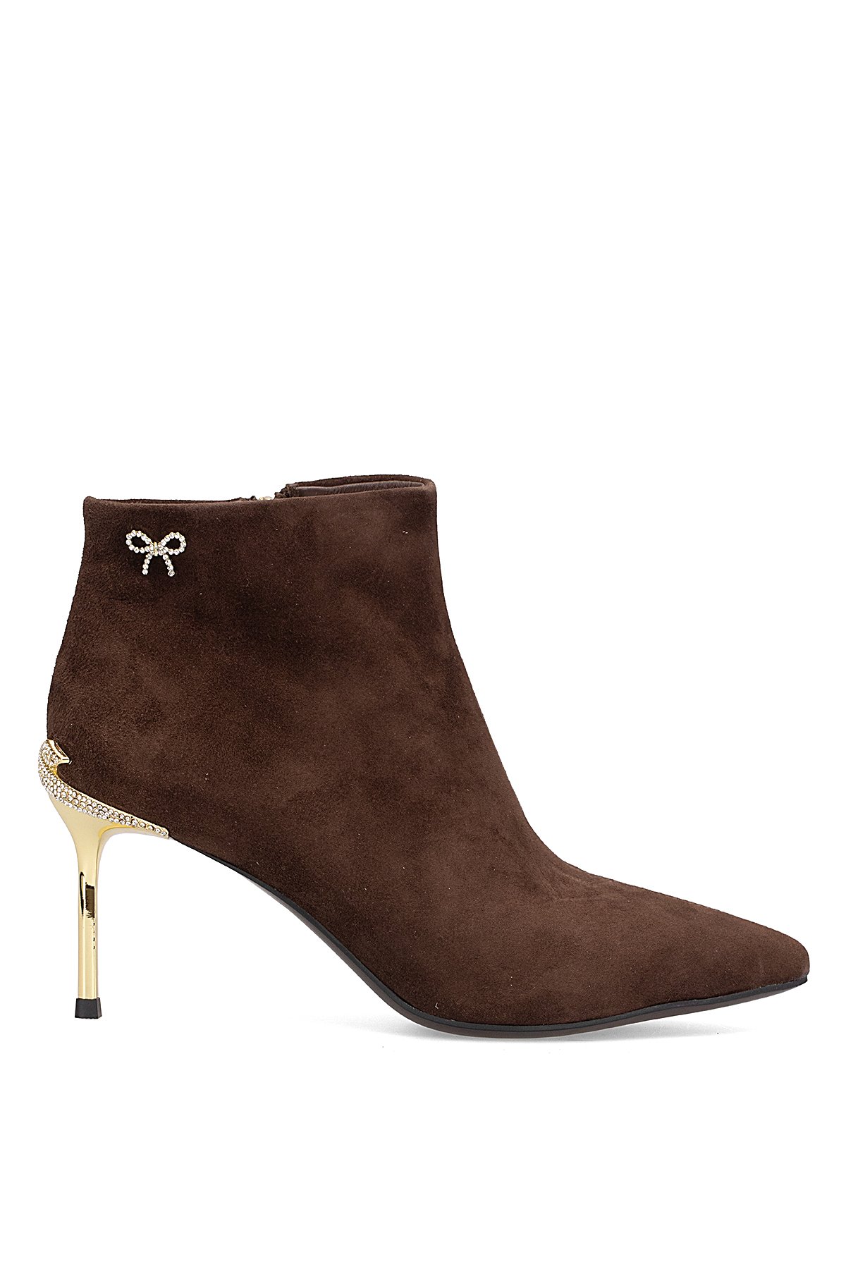 Guja 25K417 Kadın Hakiki Deri Topuklu Bot Kahverengi